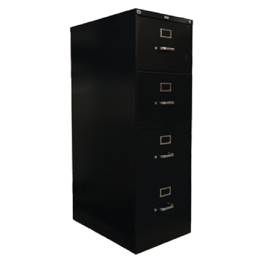 Omcan 13074 18-1/4 Inch Vertical Filing Cabinet Four Drawers Charcoal Black