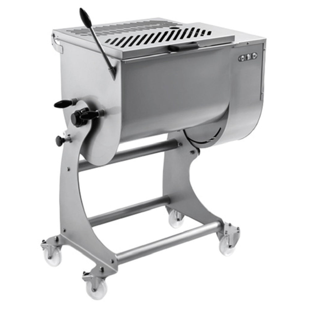 Omcan 47134 32 Inch Electric Meat Mixer with Dual Motors and Locking Tank