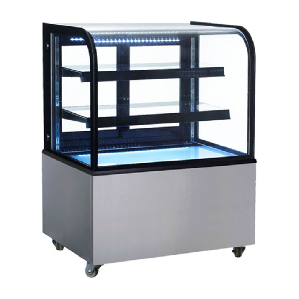 Omcan 47102 36 Inch Non-Refrigerated Bakery Display Case with Glass Front