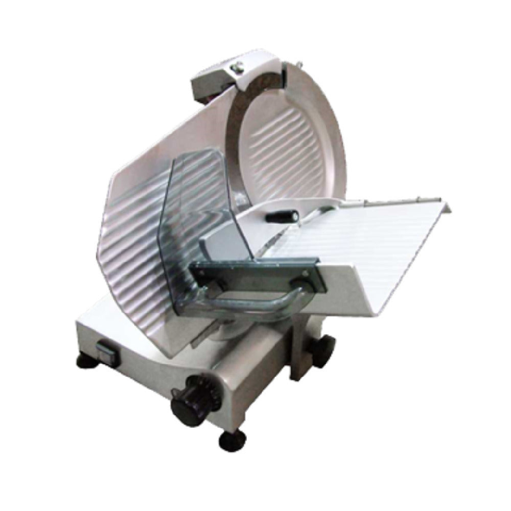 Omcan 13624 11 Inch Manual Gravity Feed Food Slicer Carbon Steel Blade