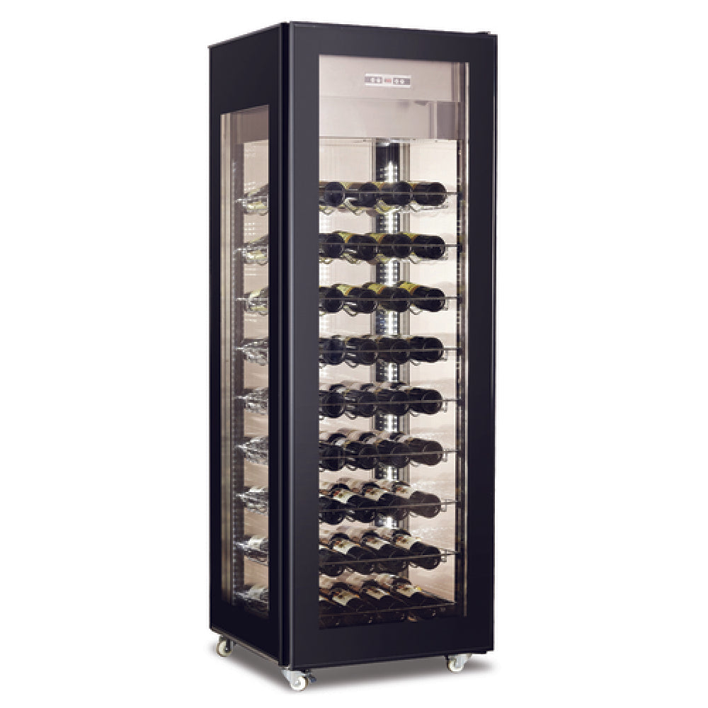 Omcan 43458 25 Inch Top Mounted Compressor Electric Showcase Wine Refrigerator