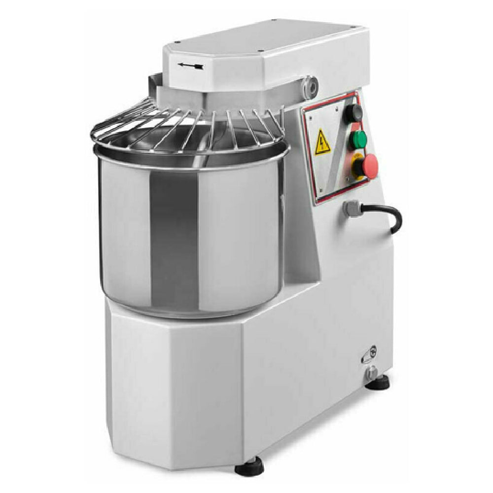 Omcan 13160 11 Inch Fixed Spiral Dough Mixer Electric Stainless Steel 22 Lb Capacity