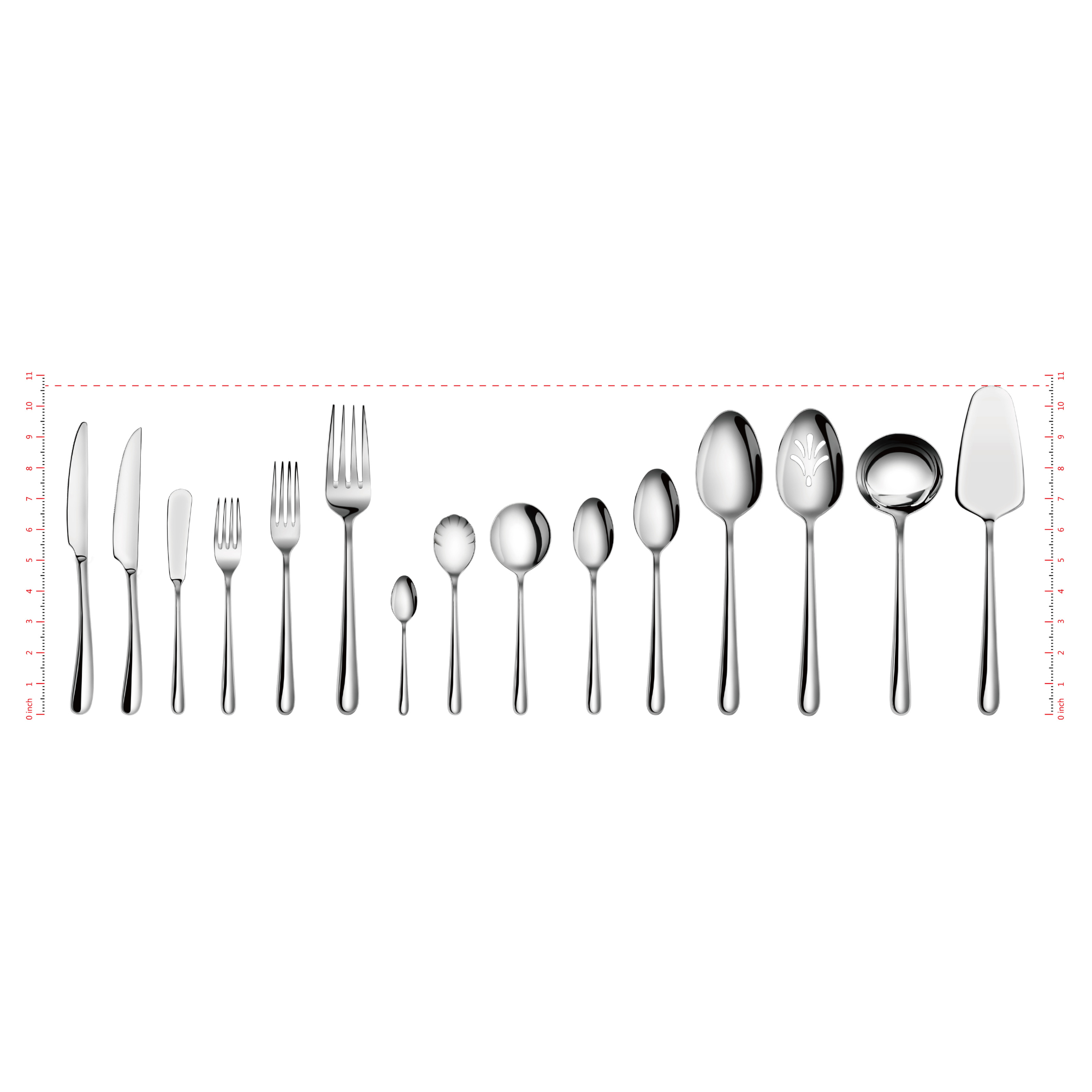Cangshan 1027037 RAIN II Series 103-Piece Forged Flatware Set