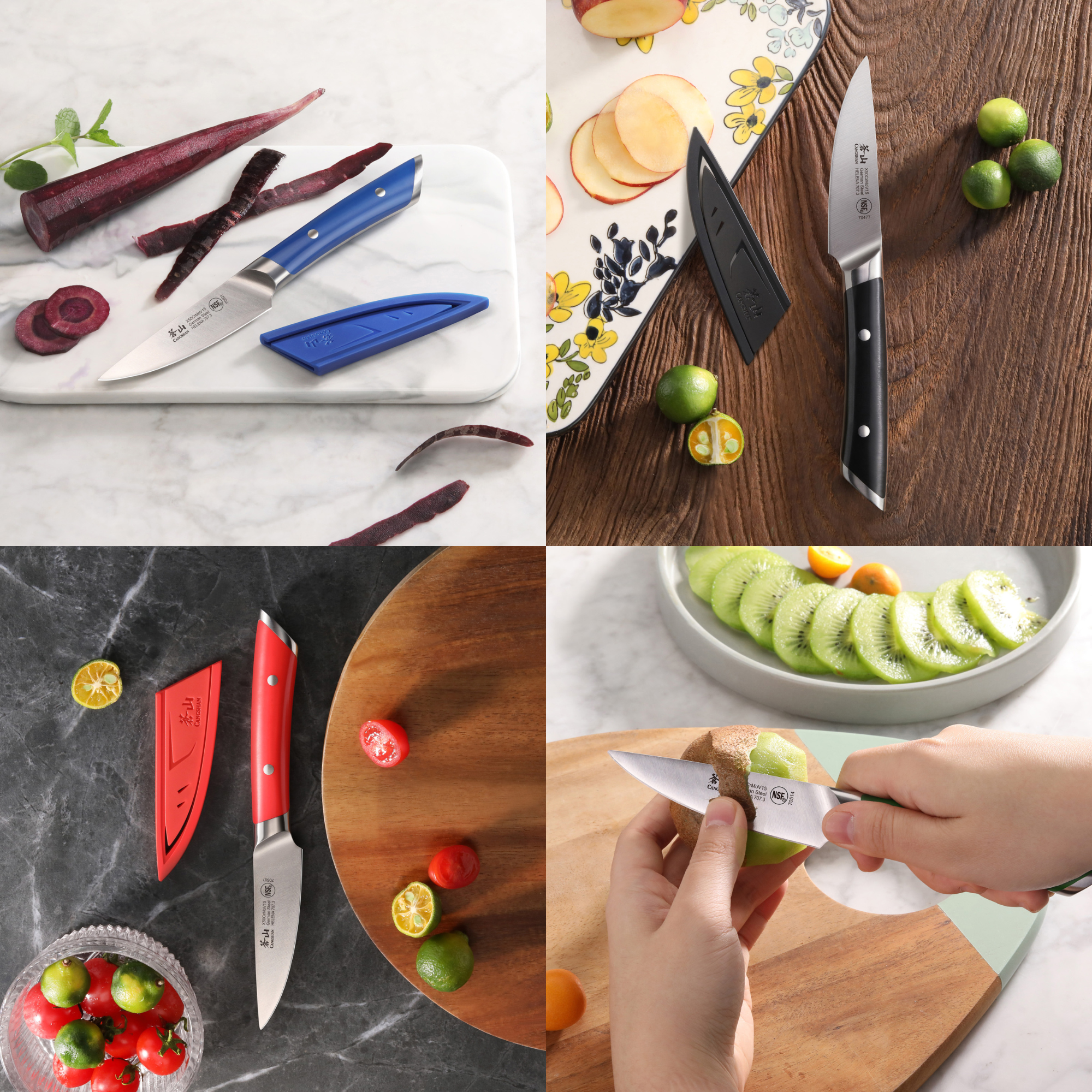 Cangshan 503688 HELENA Series 3.5-Inch Paring Knife - Red