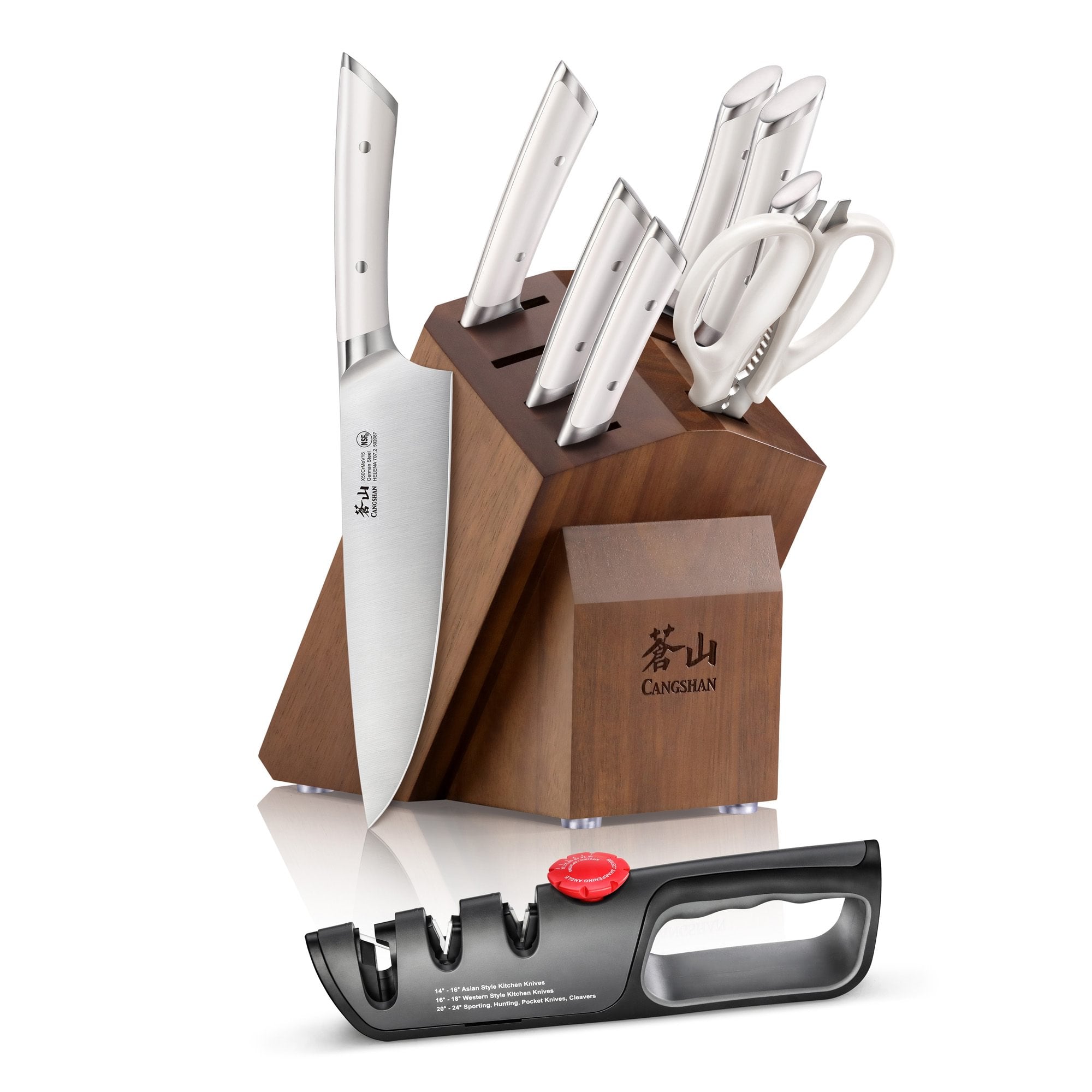 Cangshan 503299 HELENA 10-Piece Knife Block Set - Black / 10-Piece