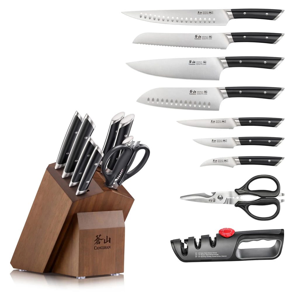 Cangshan 503299 HELENA 10-Piece Knife Block Set - Black / 10-Piece