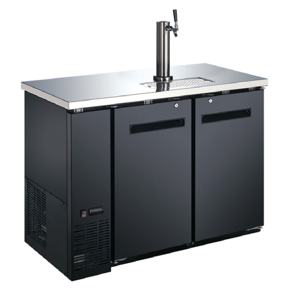 Omcan 50063 49 Inch Draft Beer Cooler Kegerator with 1 Dispenser
