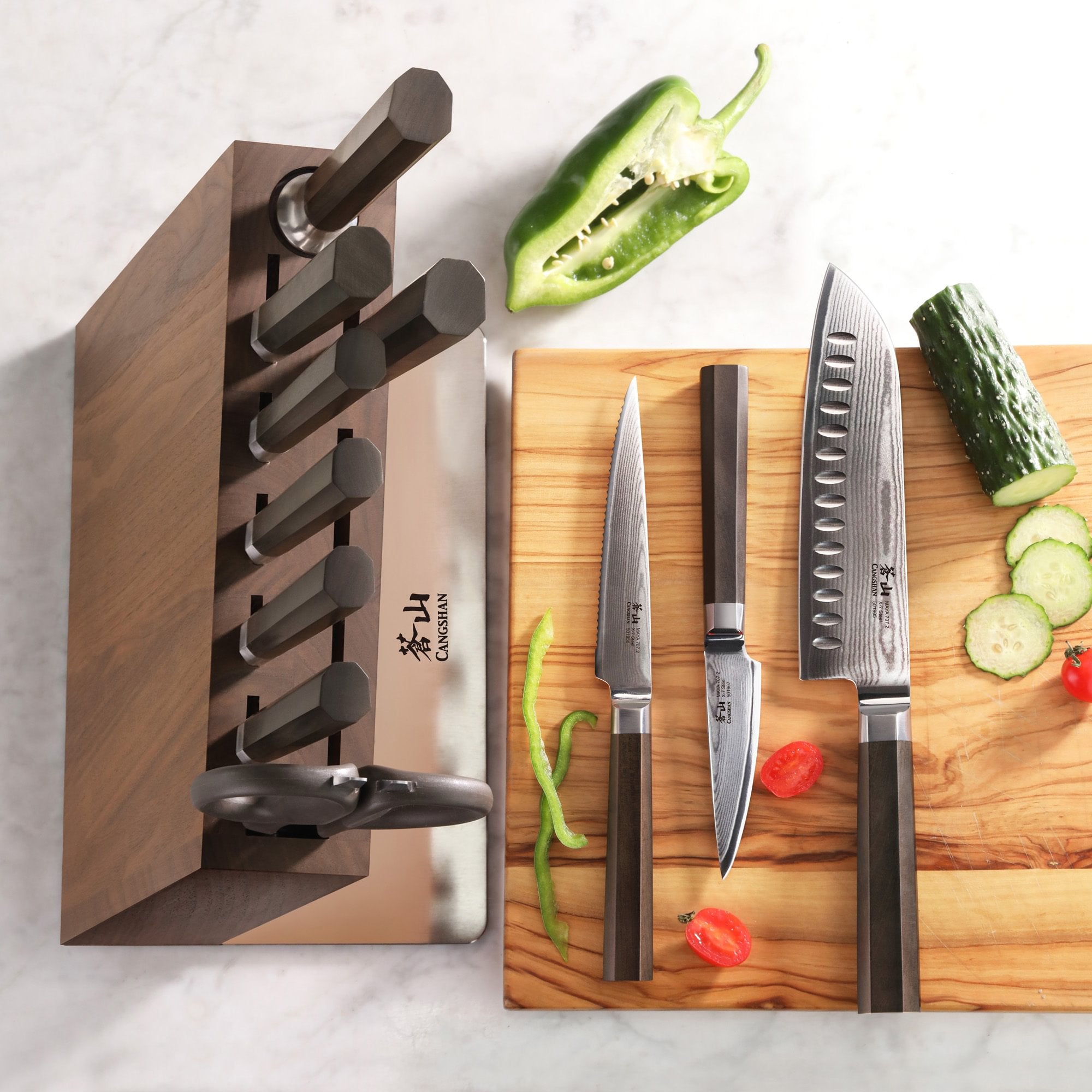 Cangshan 503534 MAYA Series 12-Piece Knife Block Set
