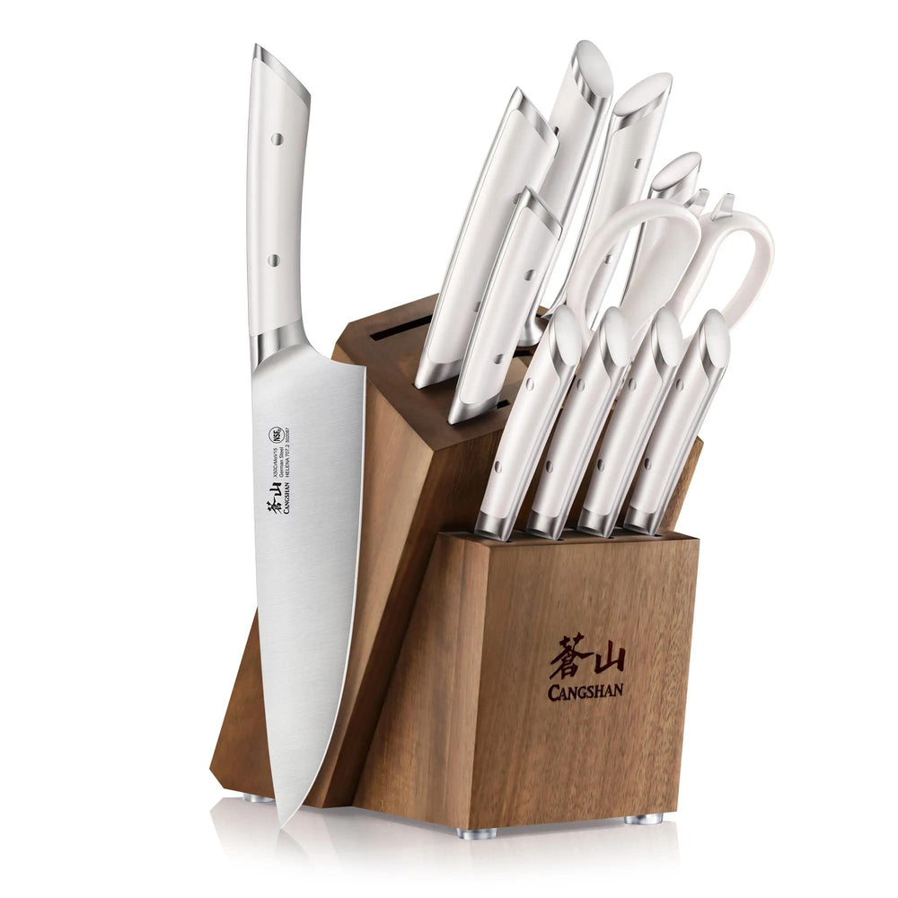Cangshan 503312 HELENA Series 12-Piece Knife Block Set - Black / 12-Piece
