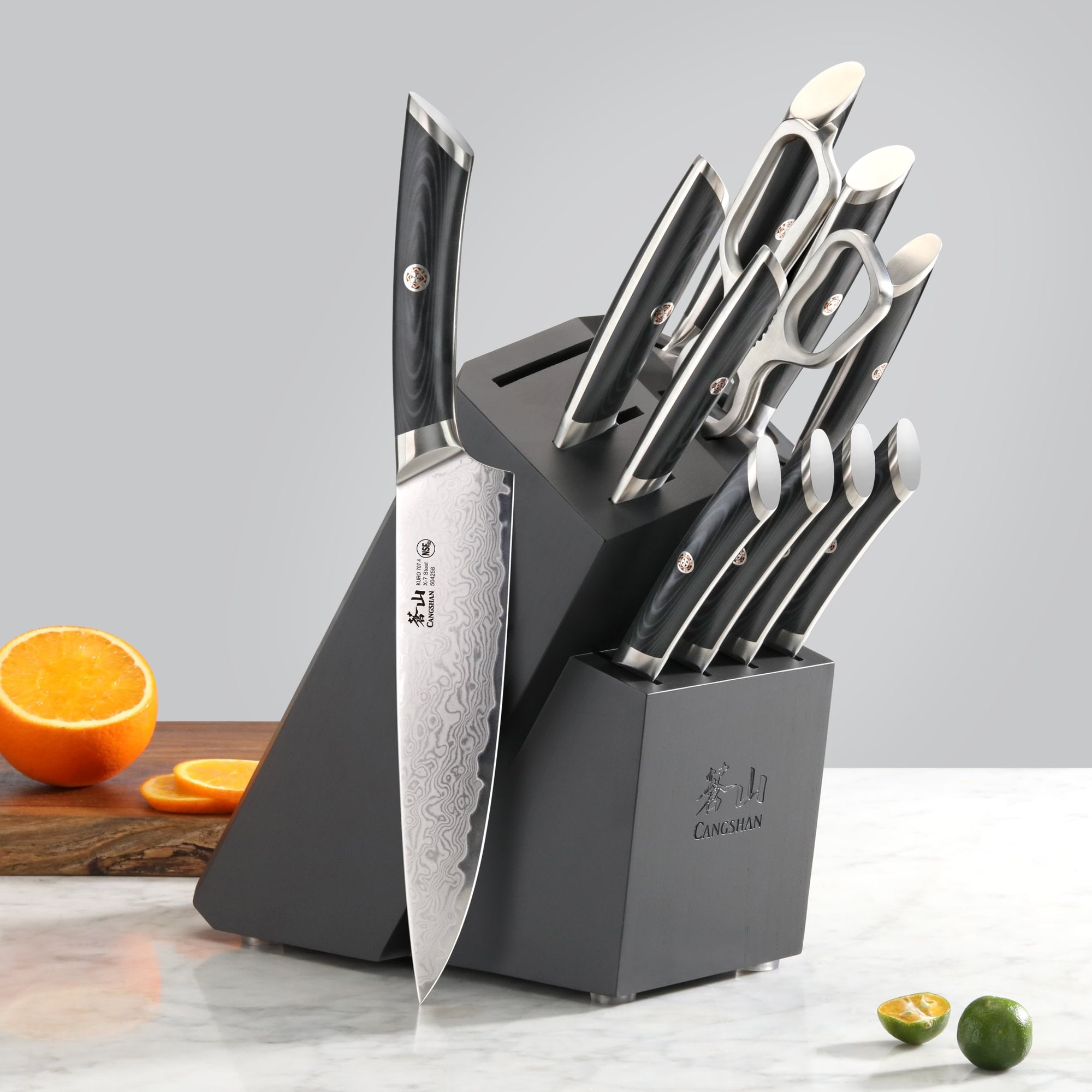 Cangshan 504340 KURO Series 12-Piece Knife Block Set