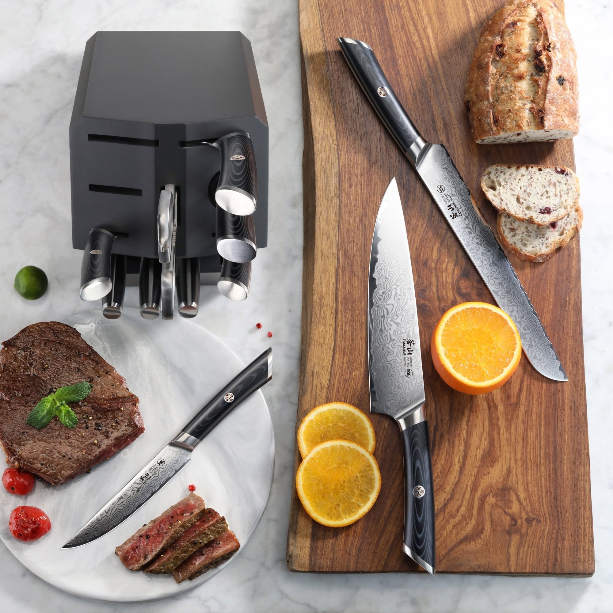Cangshan 504340 KURO Series 12-Piece Knife Block Set