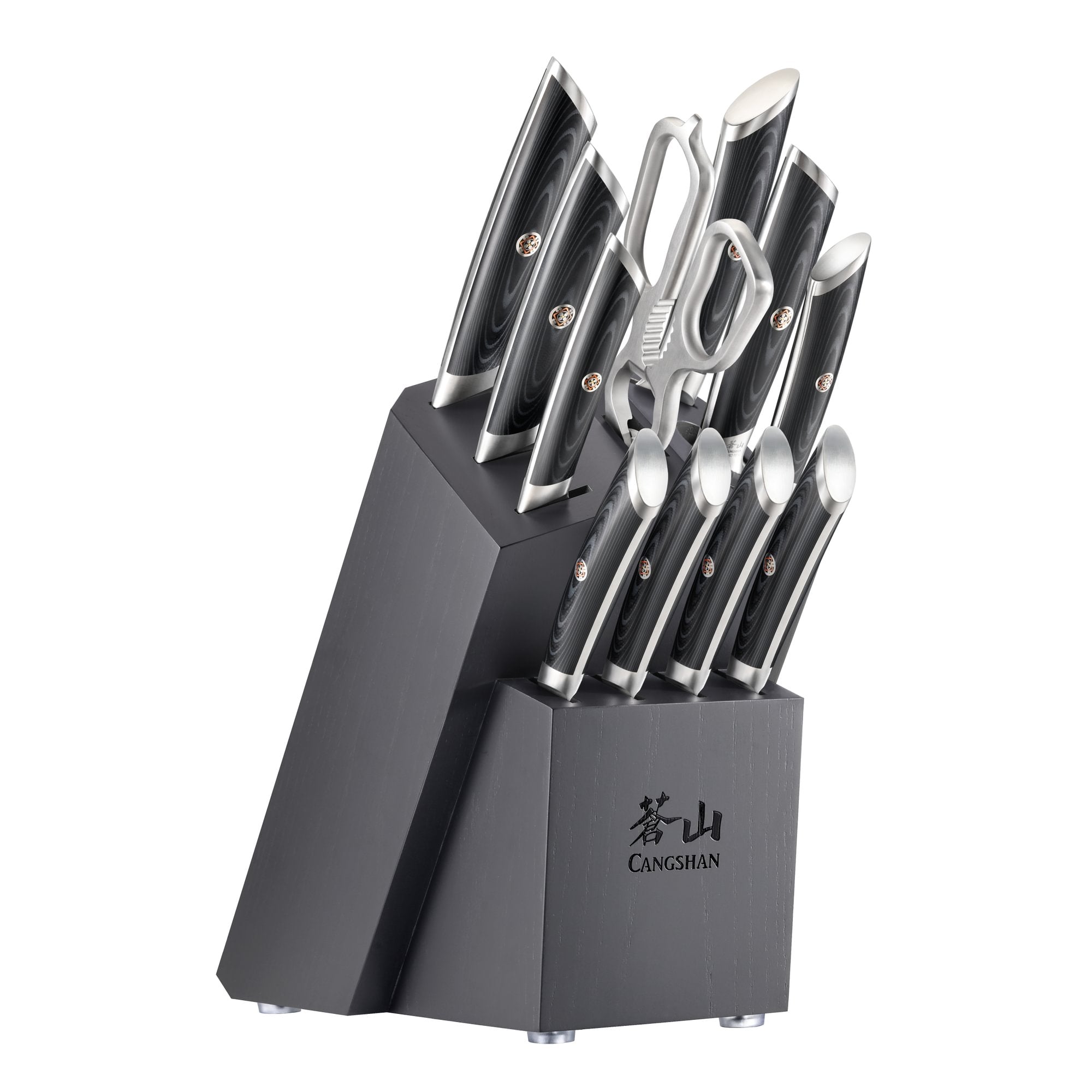 Cangshan 504340 KURO Series 12-Piece Knife Block Set