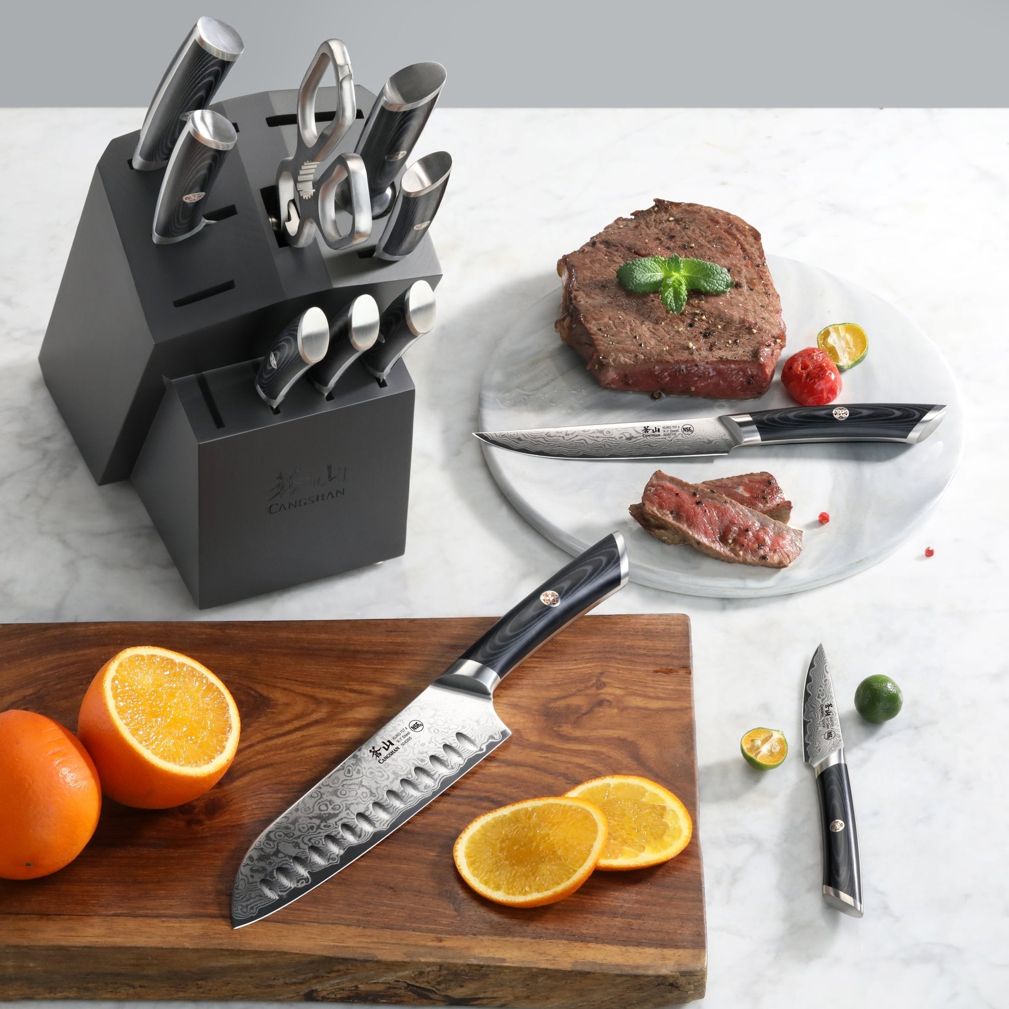 Cangshan 504340 KURO Series 12-Piece Knife Block Set