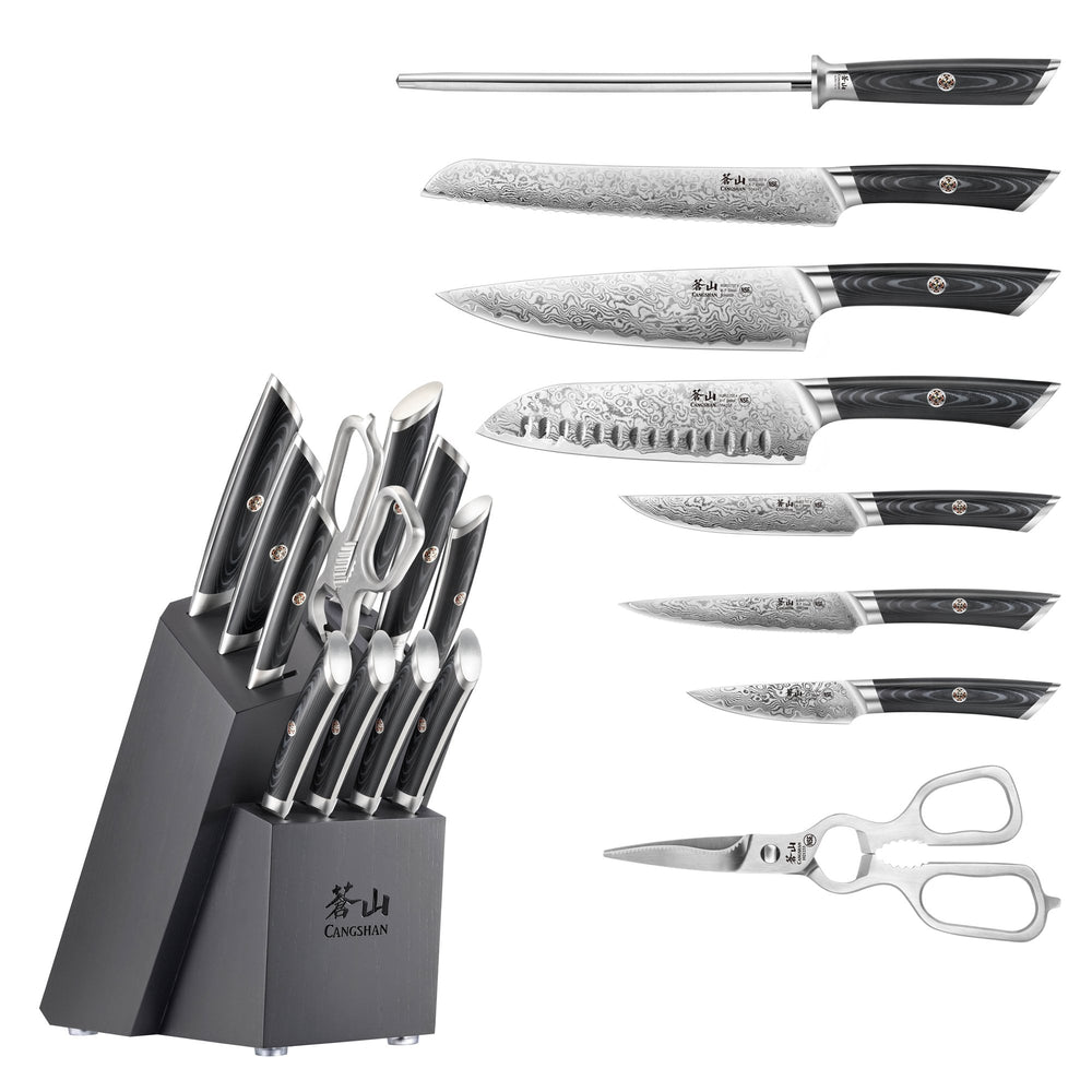 Cangshan 504340 KURO Series 12-Piece Knife Block Set