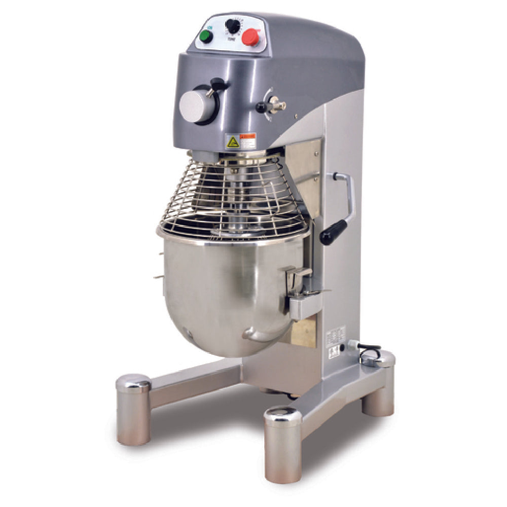 Omcan 43560 20 Quart Floor Model Planetary Mixer Electric with Timer and Safety Guard