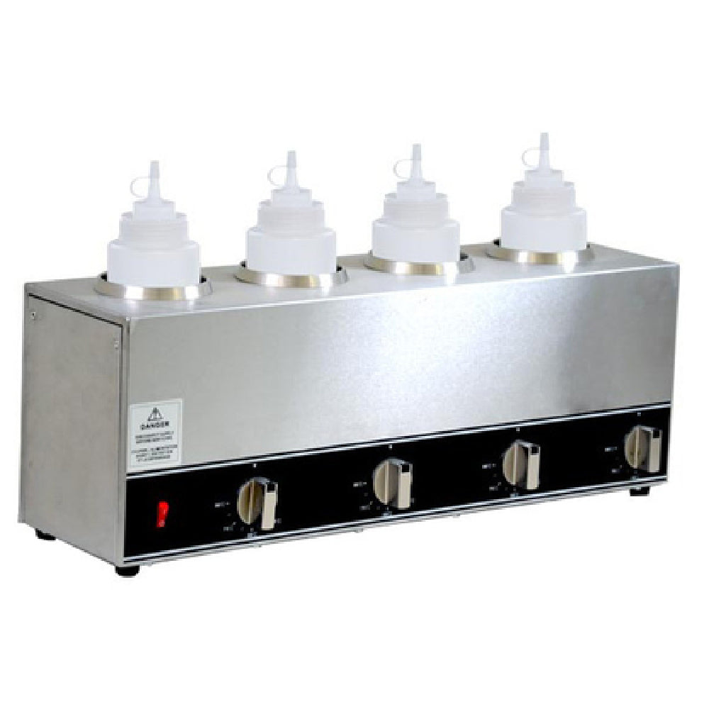 Omcan 44180 23 Inch Countertop Food Topping Warmer Stainless Steel with Power Switch