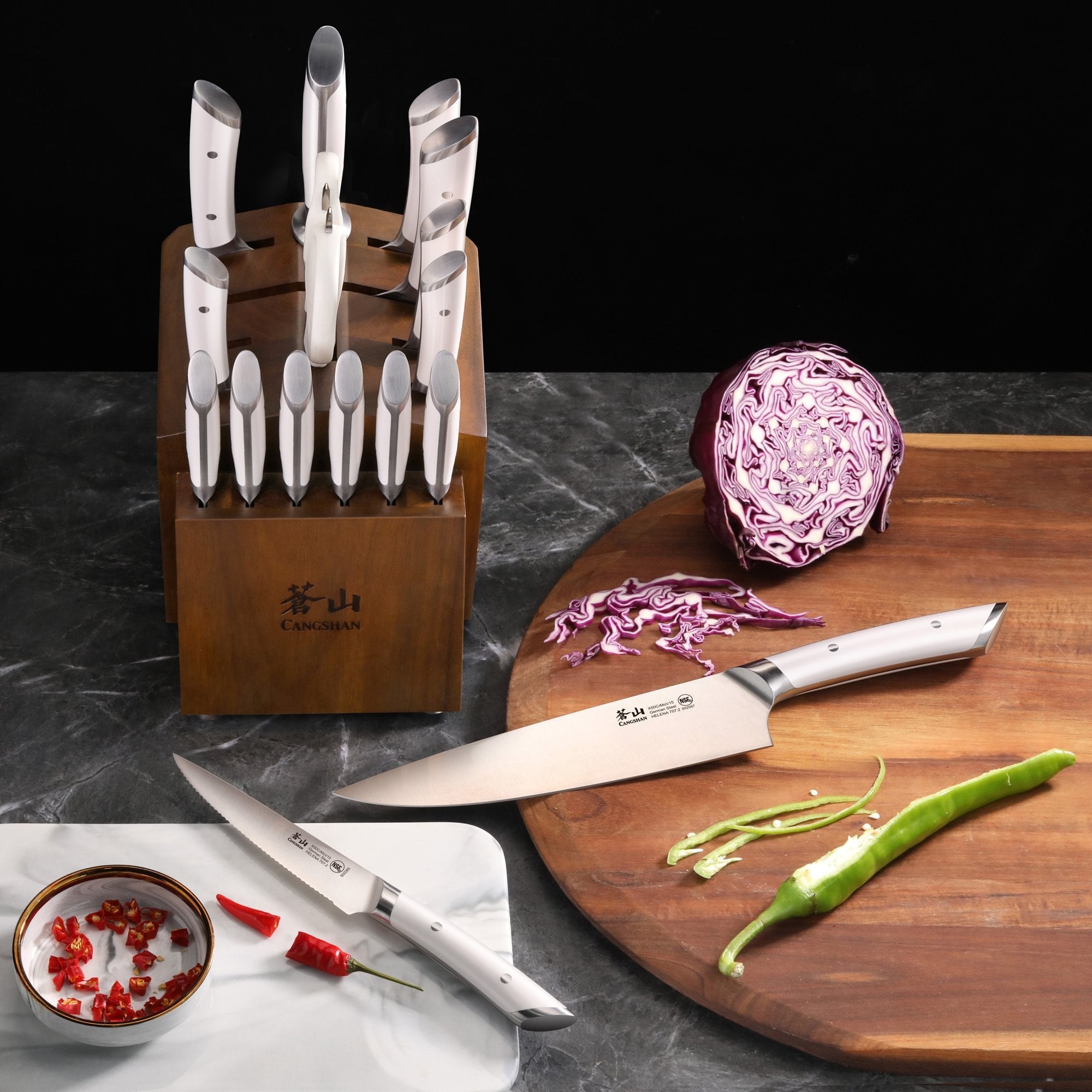 Cangshan 503503 HELENA Series 17-Piece Knife Block Set