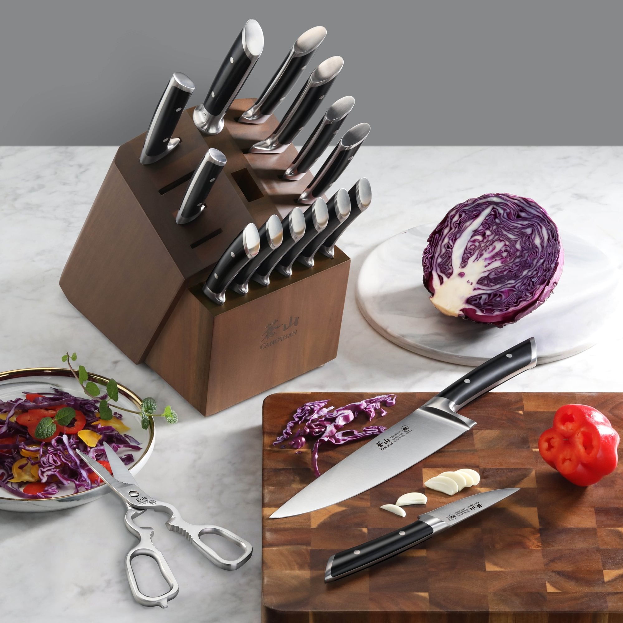 Cangshan 504197 OLYMPUS Series 17-Piece Knife Block Set