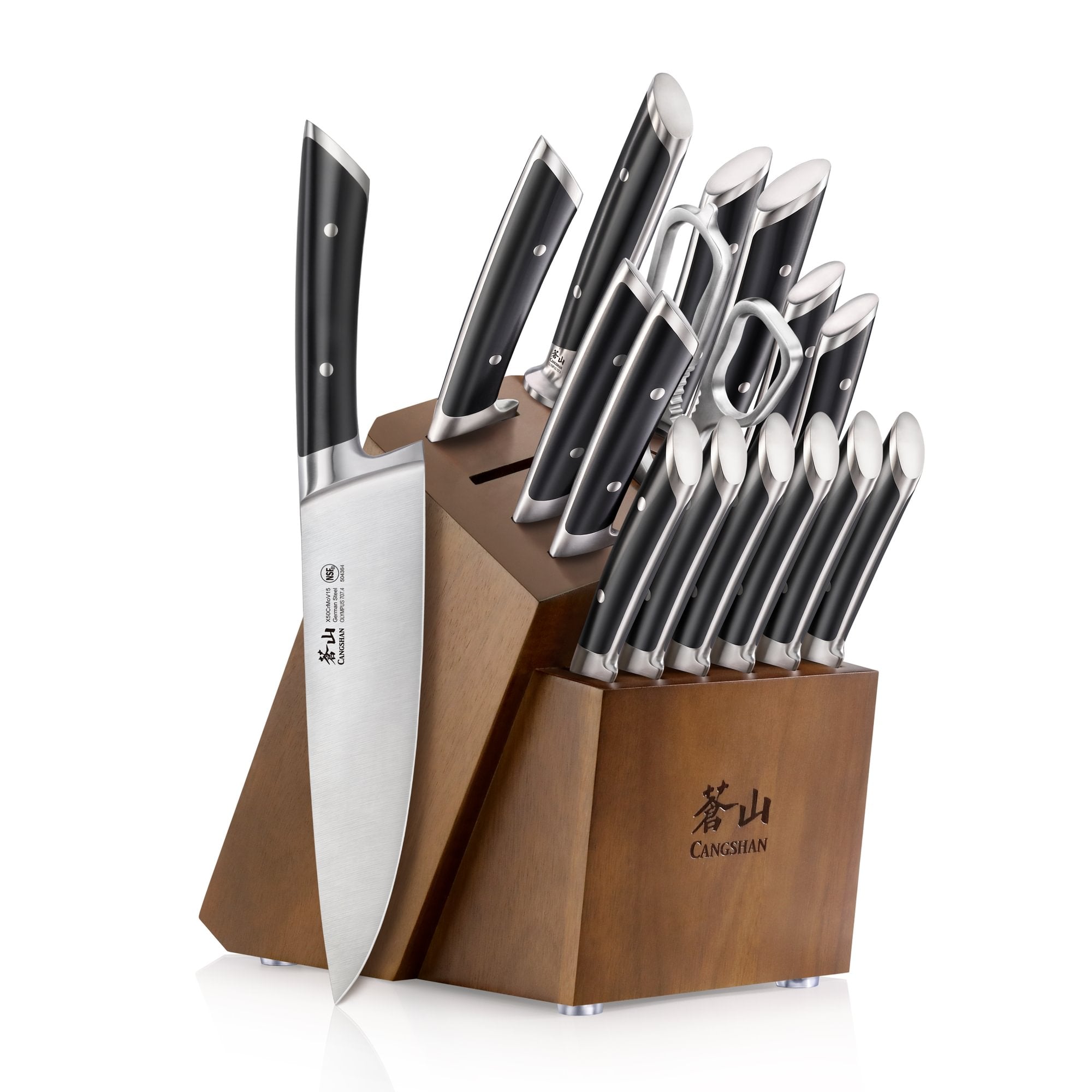 Cangshan 504197 OLYMPUS Series 17-Piece Knife Block Set