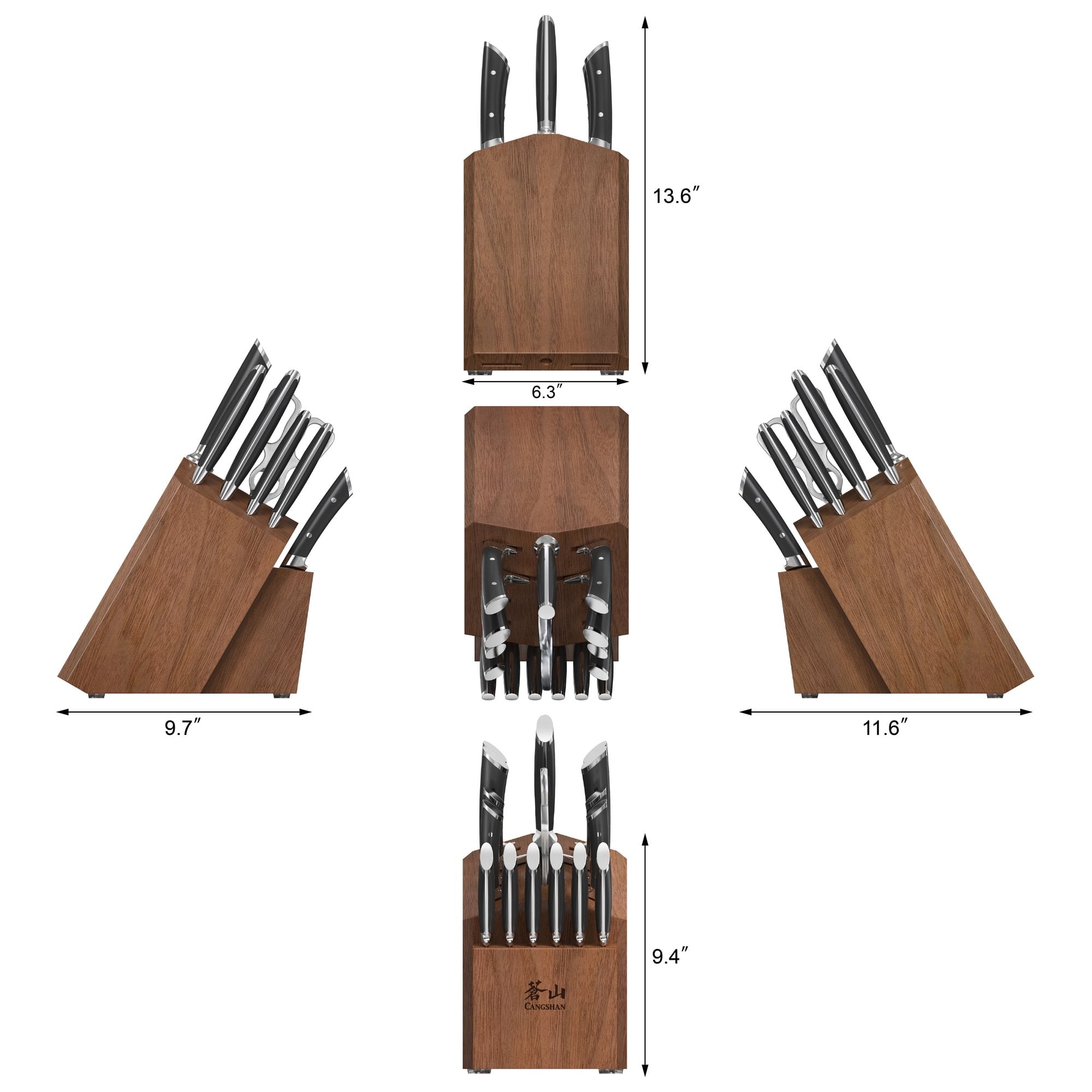 Cangshan 504197 OLYMPUS Series 17-Piece Knife Block Set
