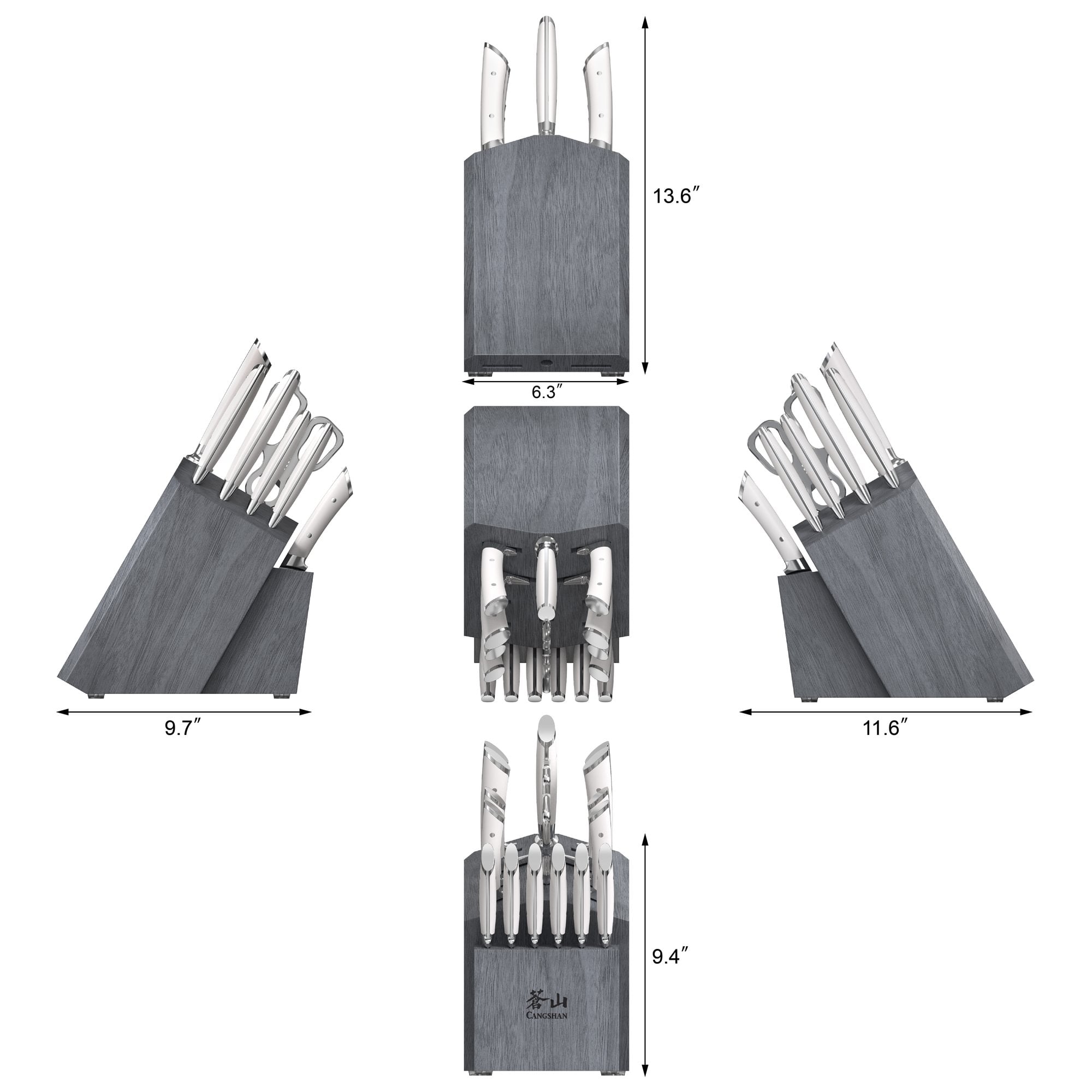 Cangshan 504197 OLYMPUS Series 17-Piece Knife Block Set