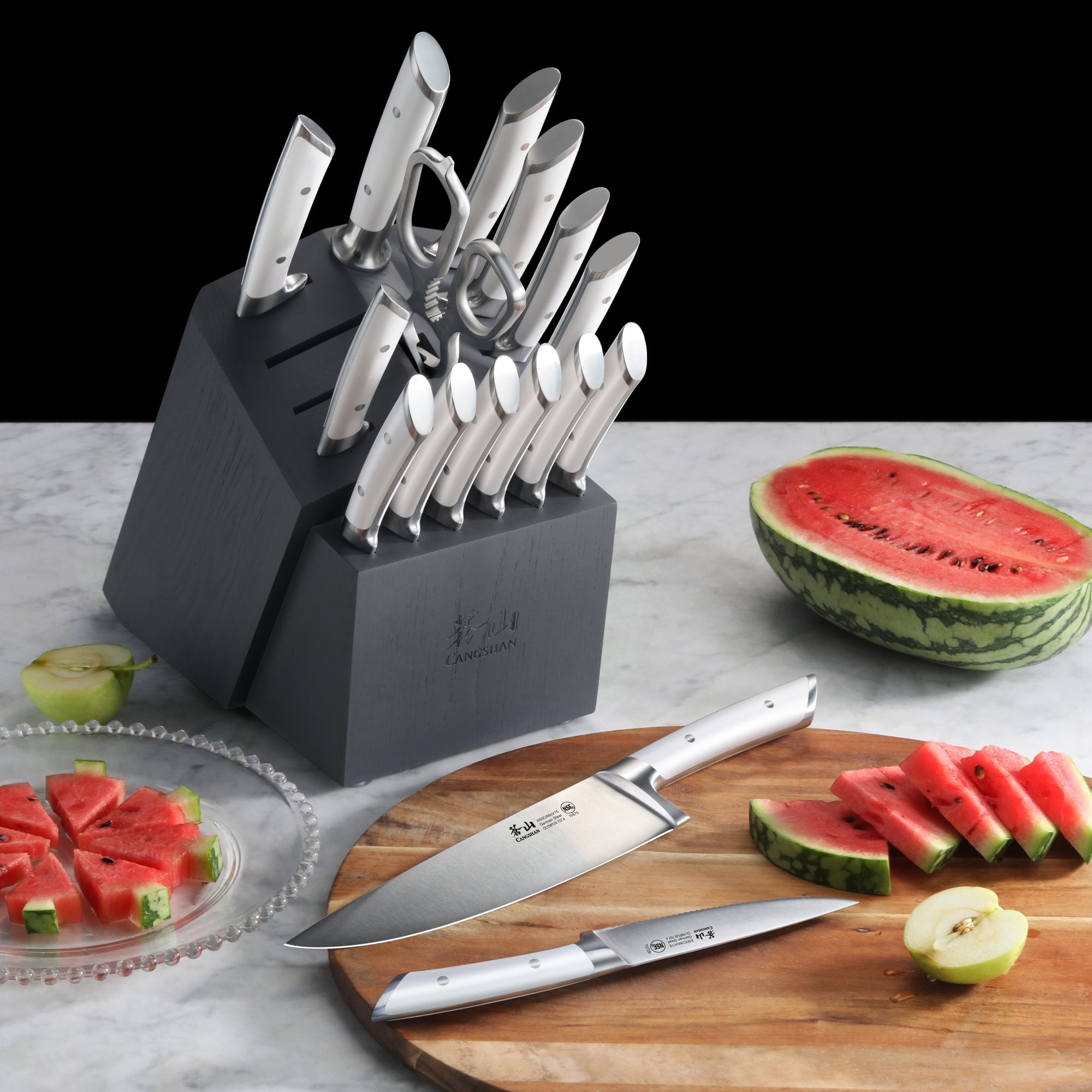 Cangshan 504197 OLYMPUS Series 17-Piece Knife Block Set