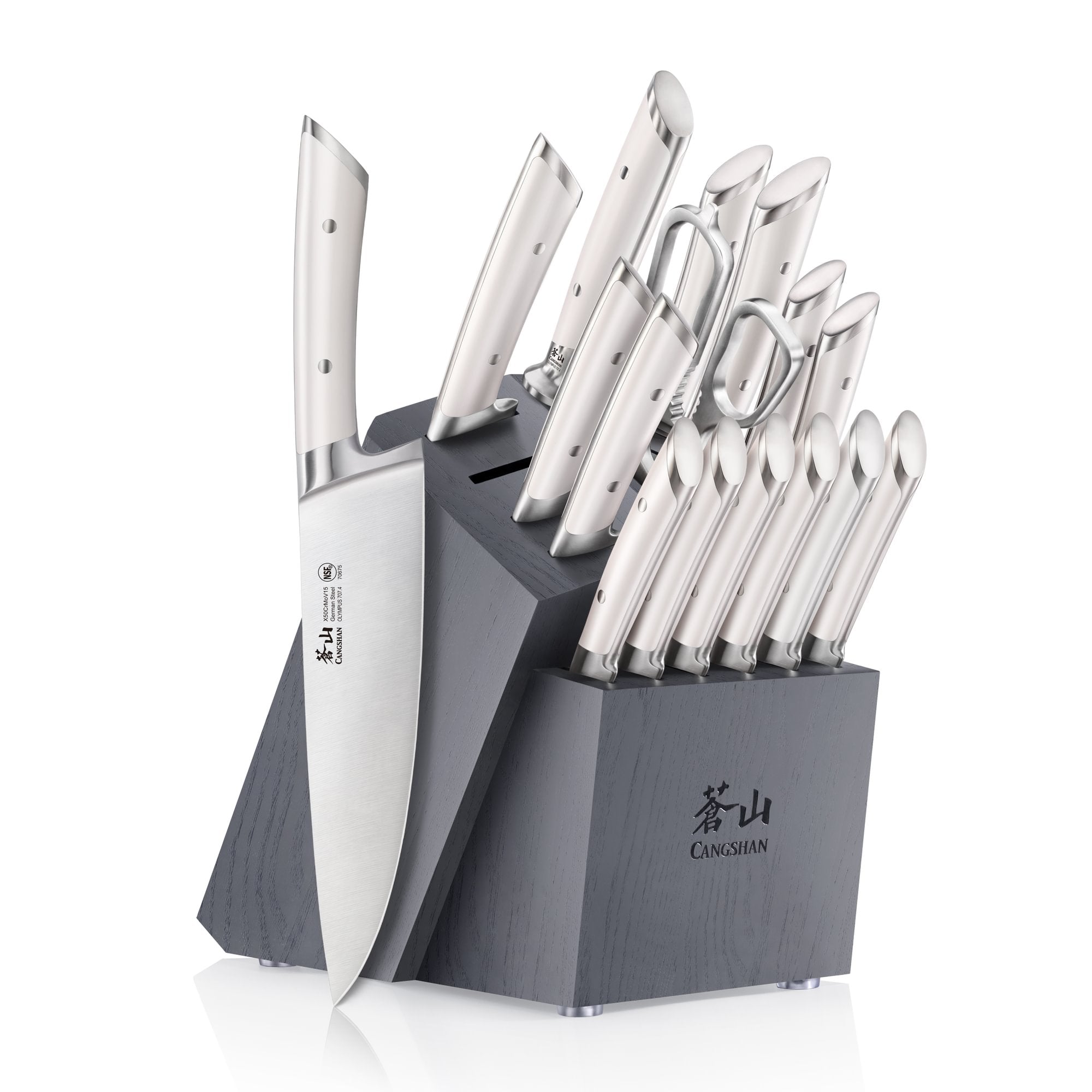Cangshan 504197 OLYMPUS Series 17-Piece Knife Block Set
