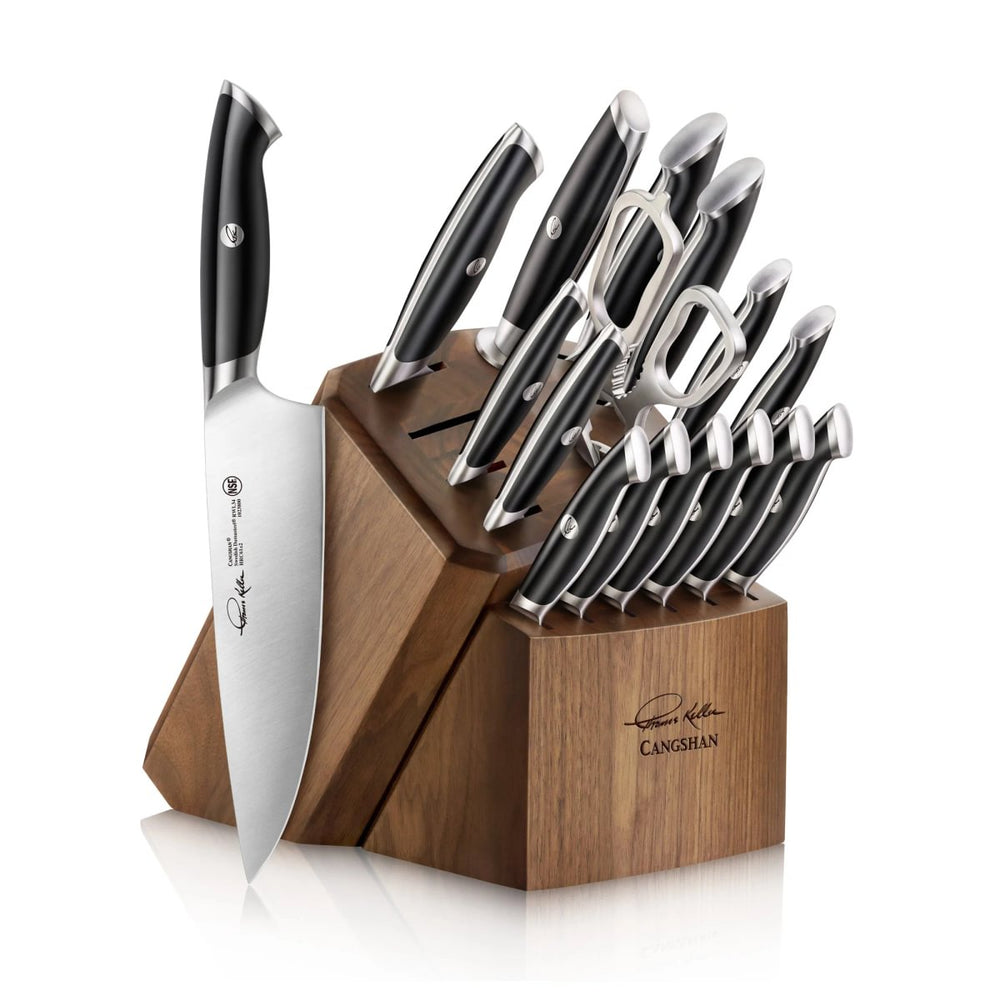 Cangshan 1025590 TKSC 17-Piece Knife Block Set - White