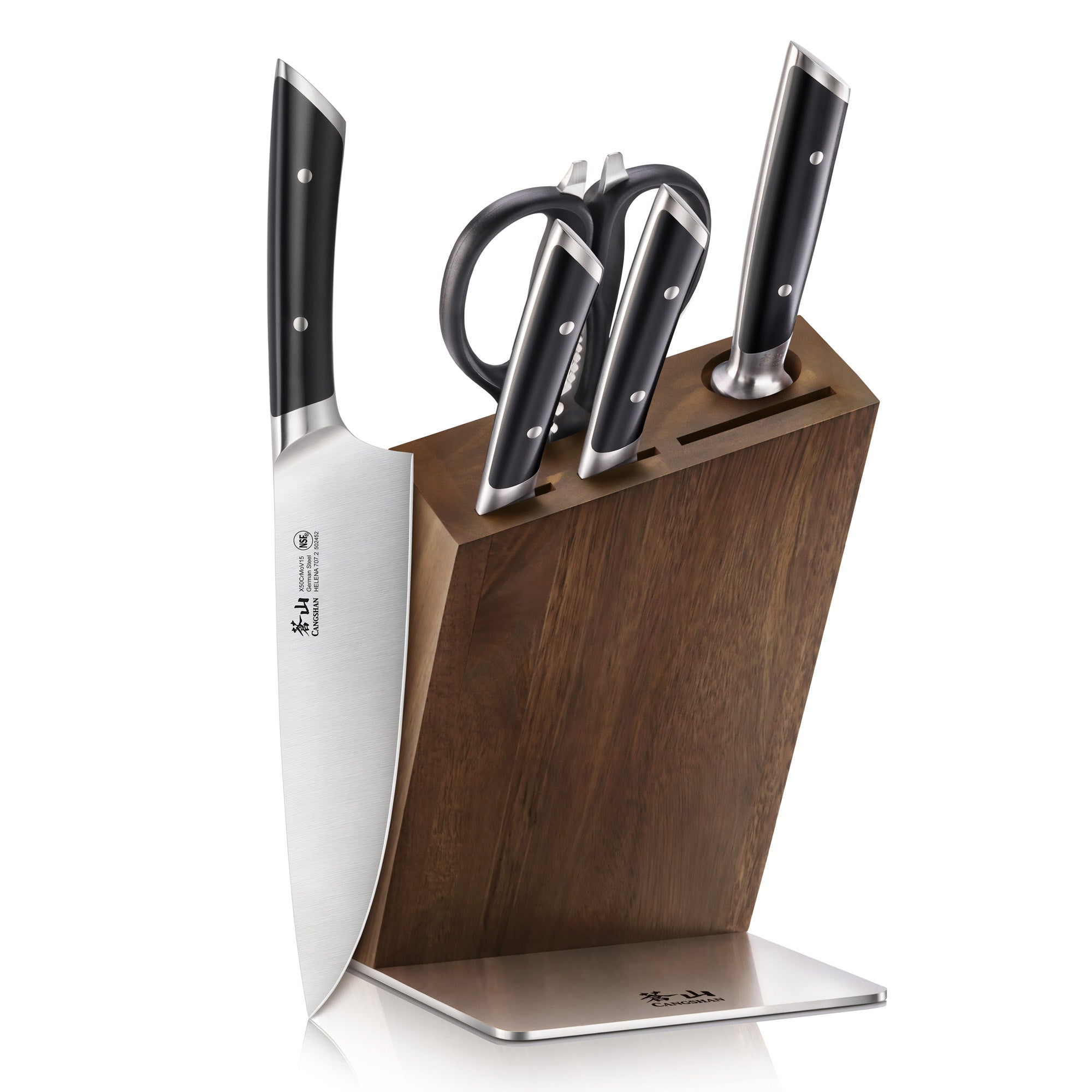 Cangshan 503411 HELENA Series 6-Piece Knife Block Set - 6-Piece / White