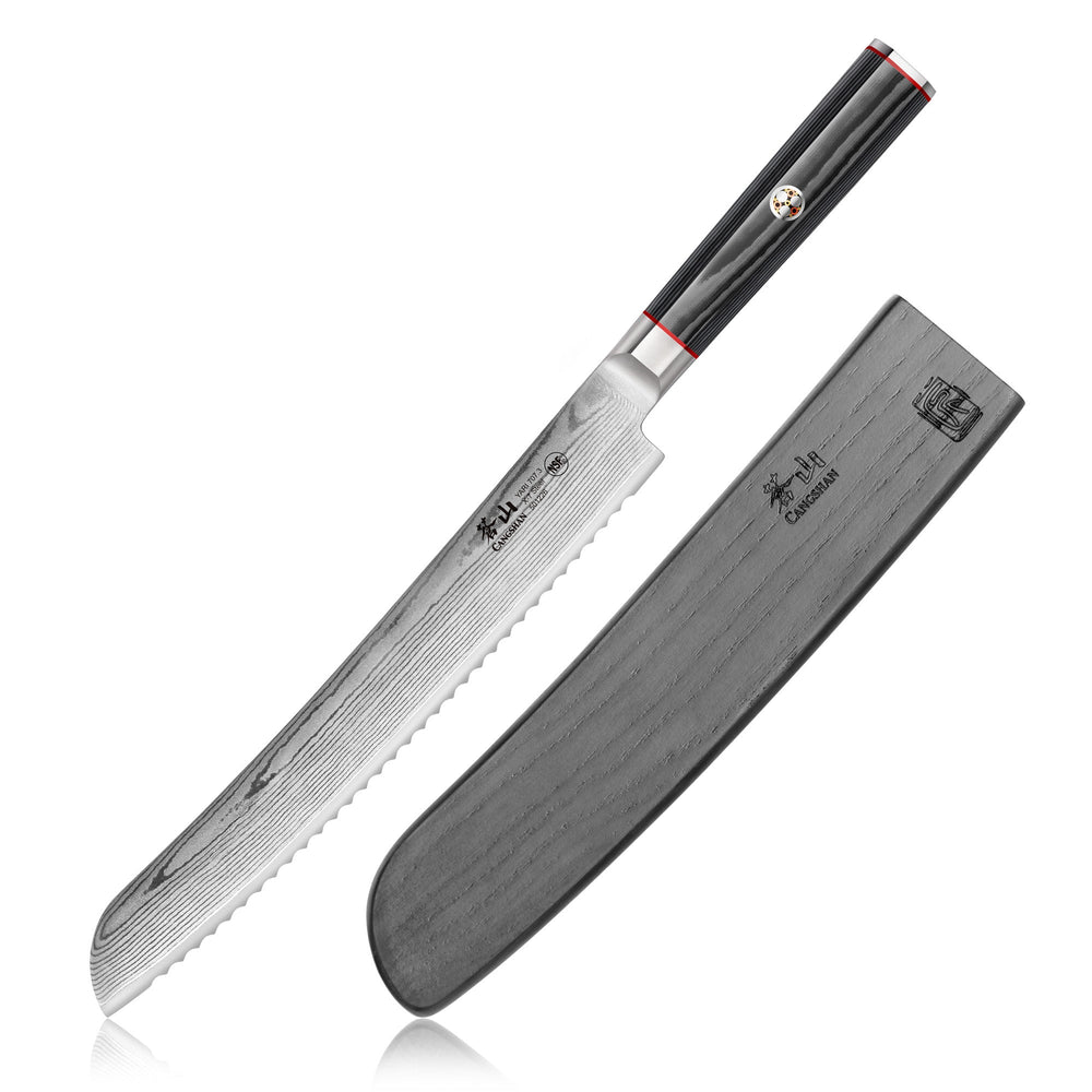Cangshan 501226 YARI Series 9-Inch Bread Knife with Sheath