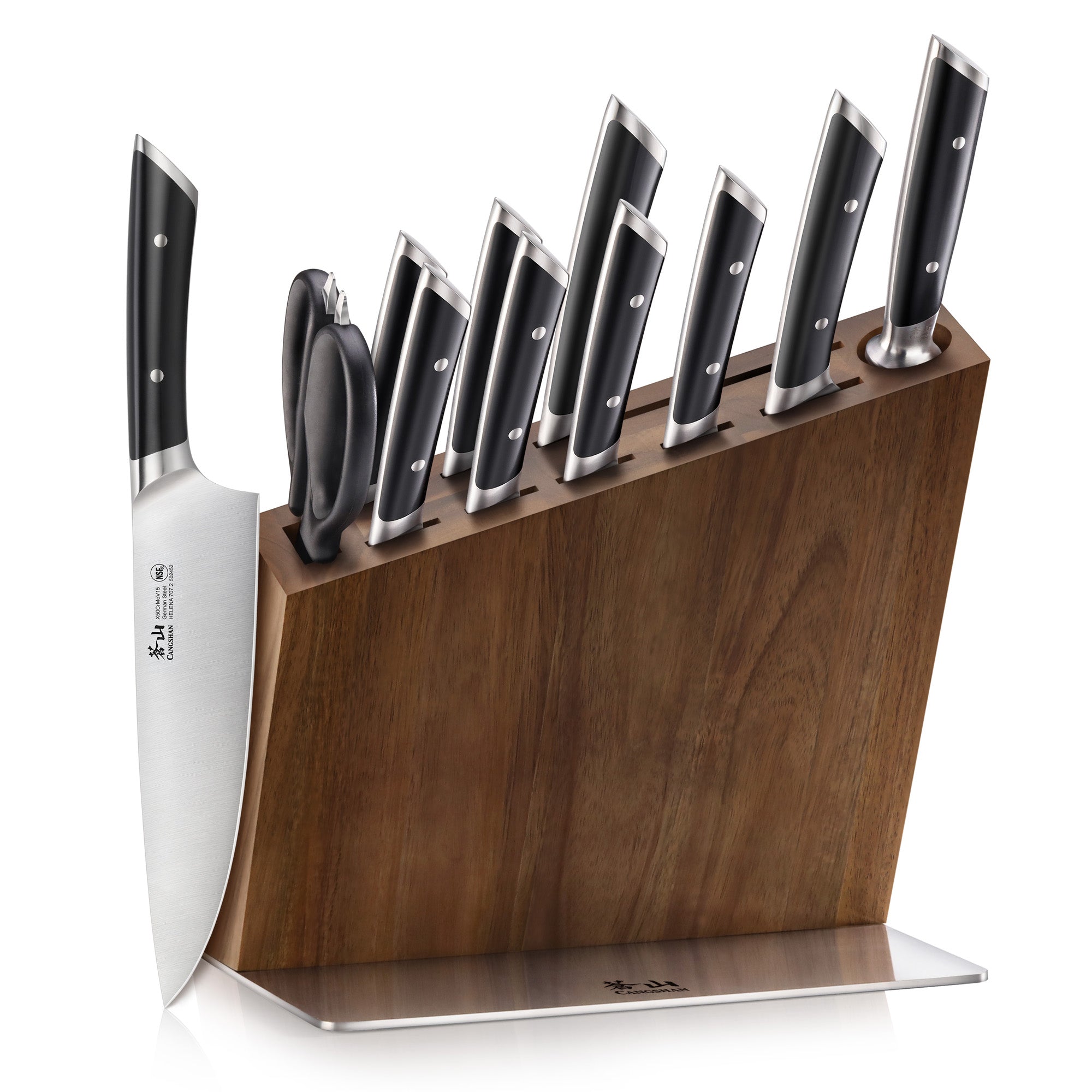 Cangshan 503305 HELENA Series 12-Piece Knife Block Set - 12-Piece / Black