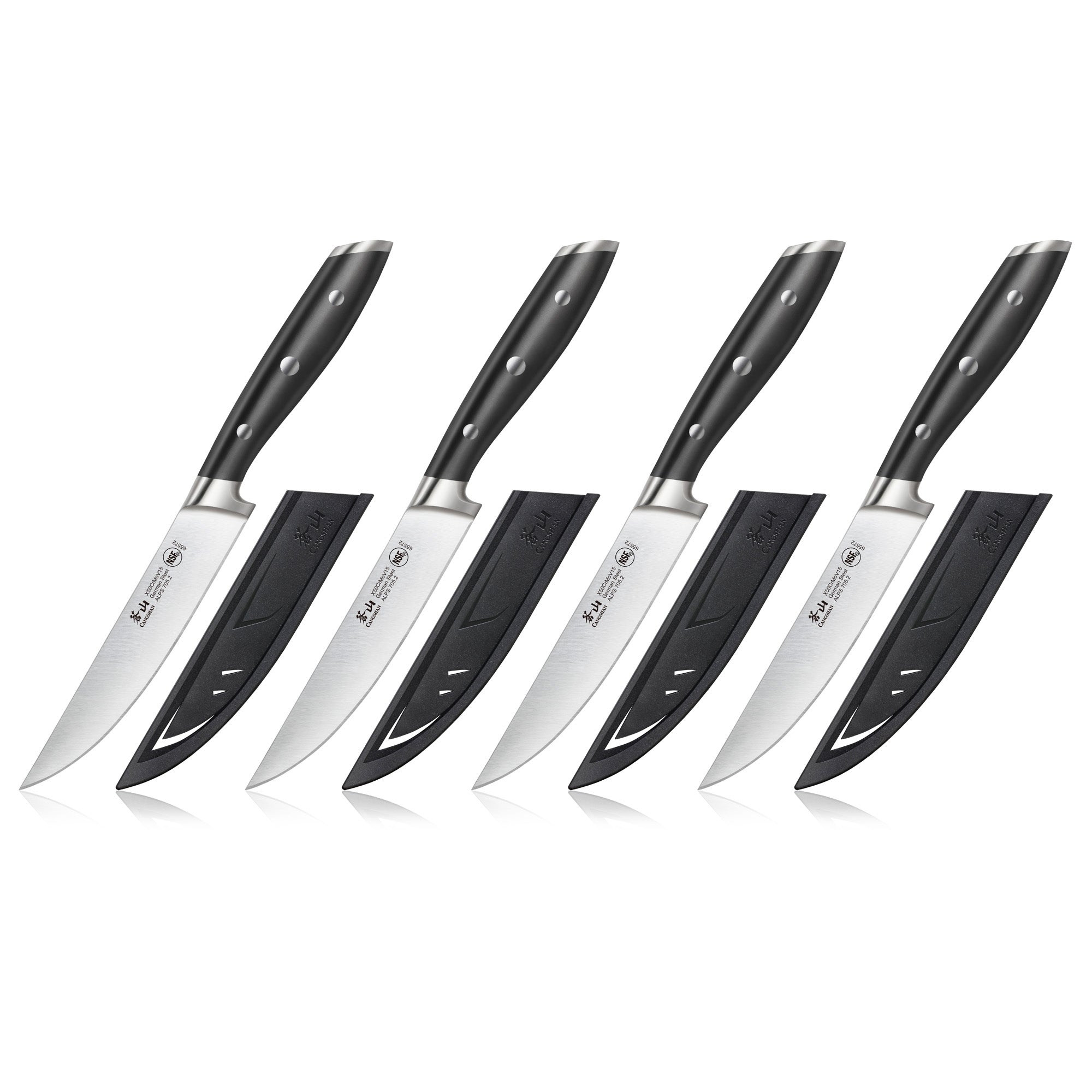 Cangshan 502780 ALPS Series 4-Piece Steak Knife Set