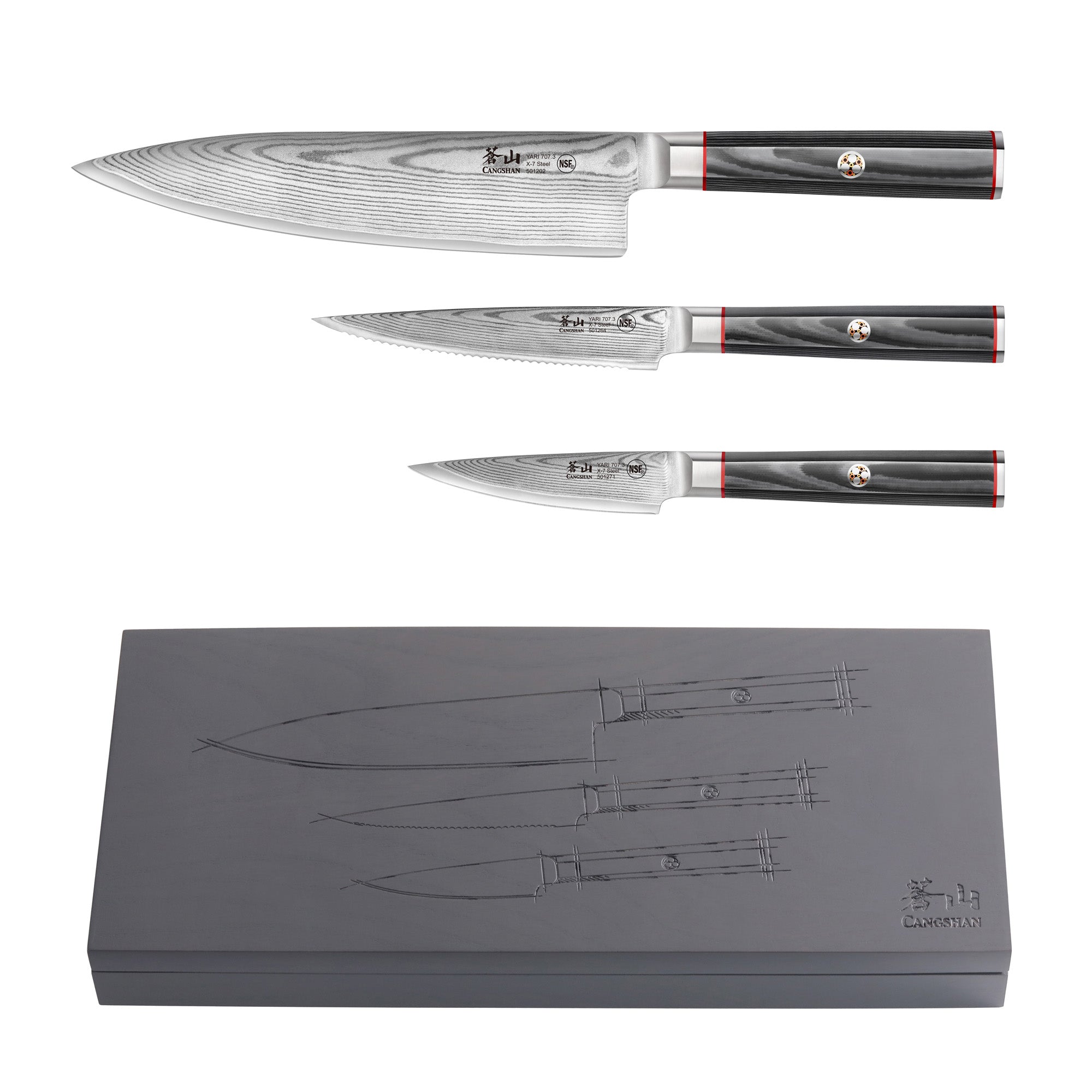 Cangshan 501356 YARI Series 3-Piece Starter Knife Set