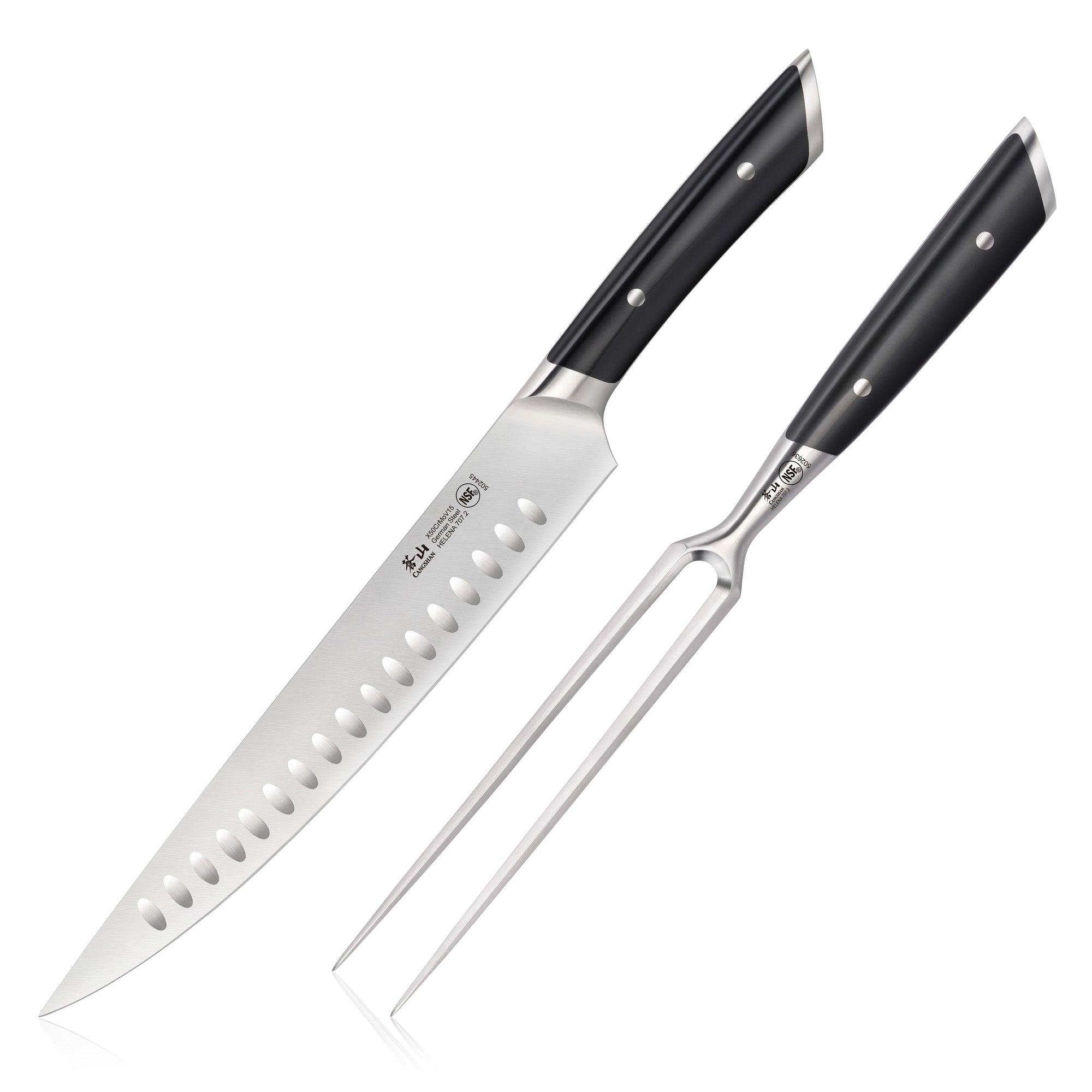 Cangshan 503183 HELENA Series 2-Piece Carving Set - Black