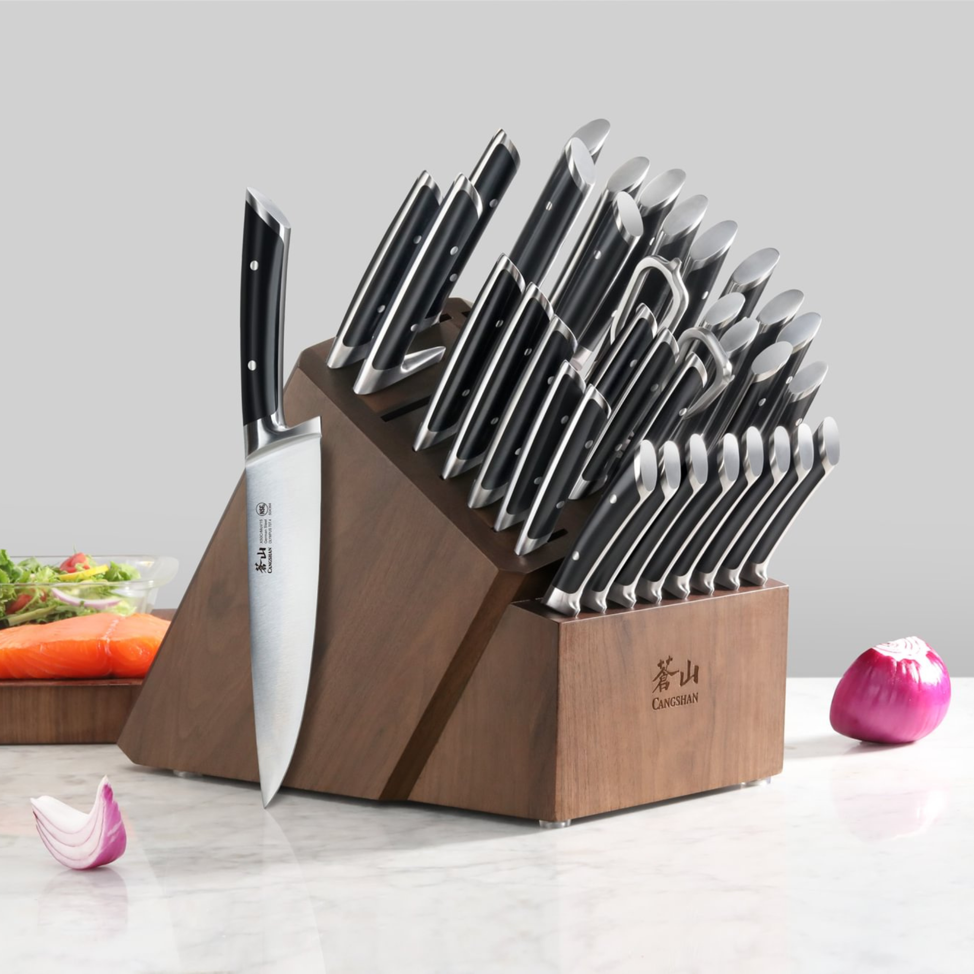Cangshan 505545 OLYMPUS Series 36-Piece Knife Block Set