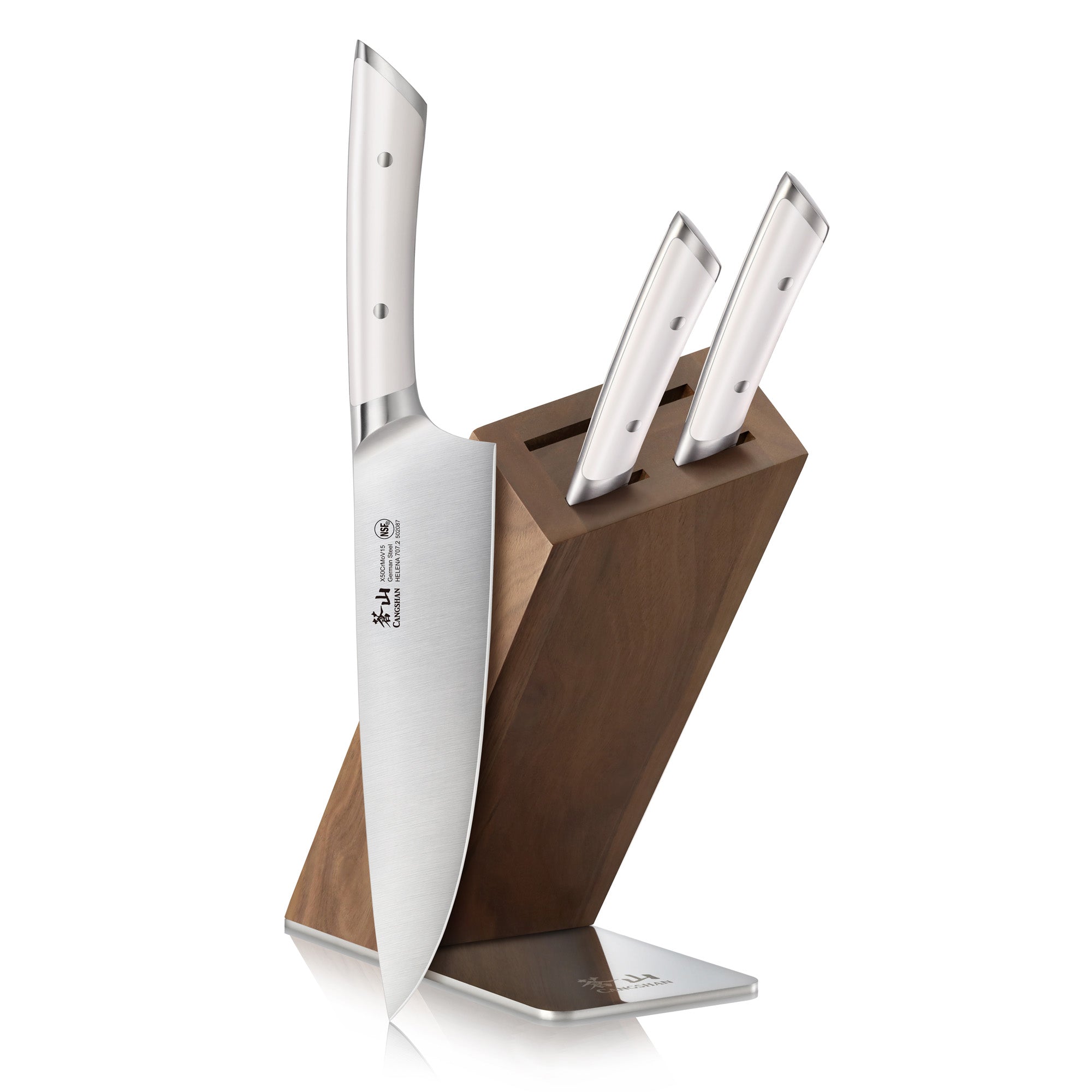 Cangshan 503404 HELENA 4-Piece Knife Block Set - 4-Piece / White