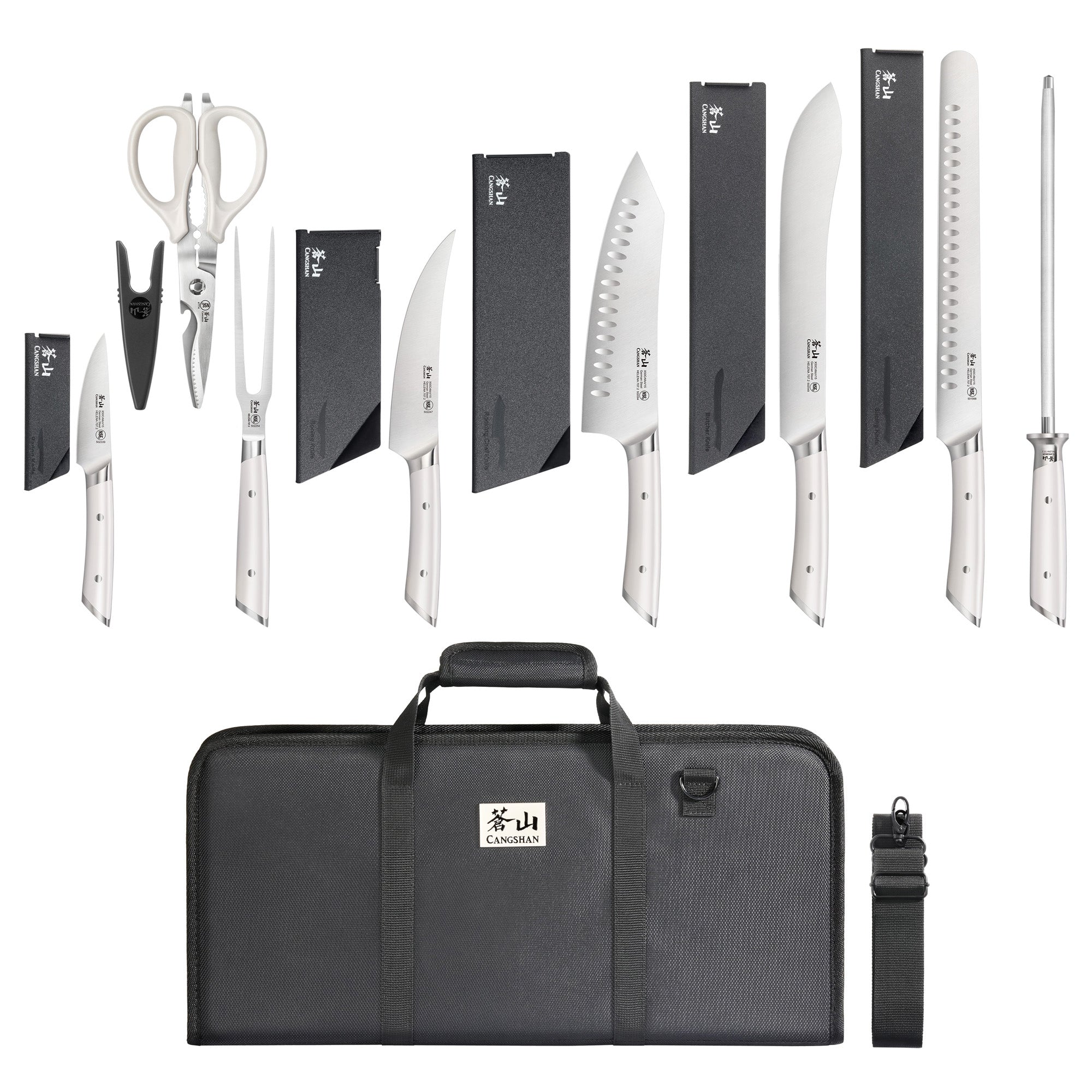 Cangshan 503251 HELENA Series 9-Piece BBQ Knife Set - Black