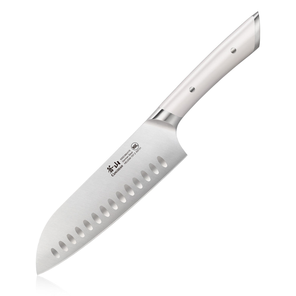 Cangshan 502131 HELENA Series 7-Inch Santoku Knife - White