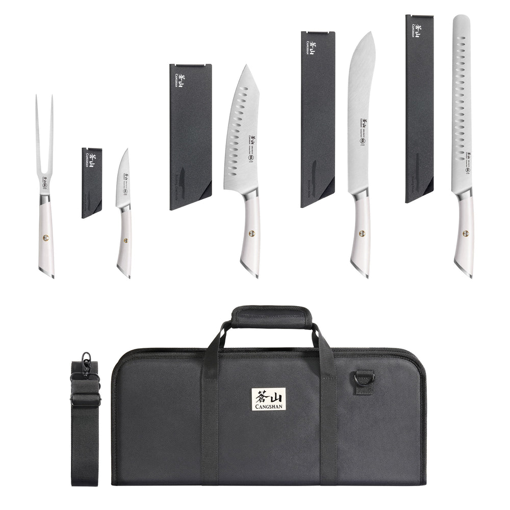 Cangshan 1026993 ELBERT Series 6-Piece BBQ Knife Kit - Black