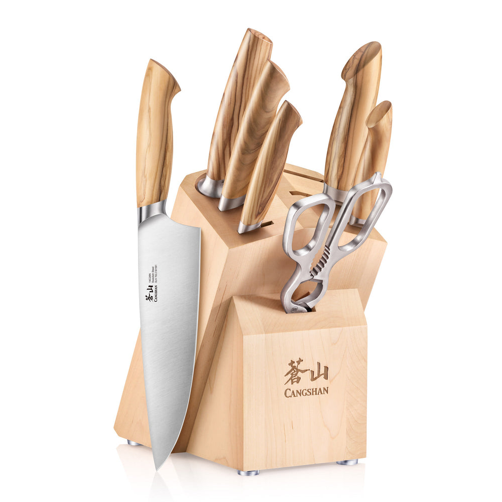 Cangshan 501684 OLIV Series 8-Piece Knife Block Set