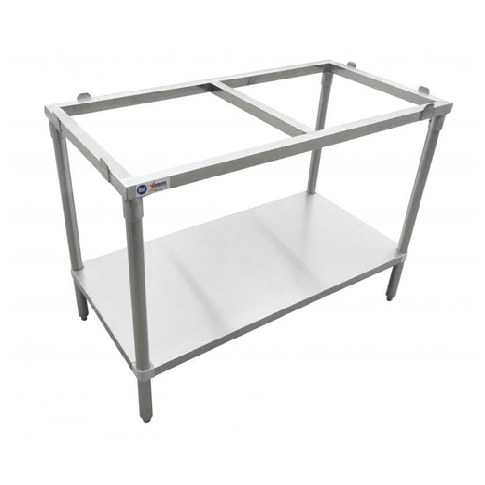 Omcan 41280 72 Inch Stainless Steel Frame with Undershelf Work Table
