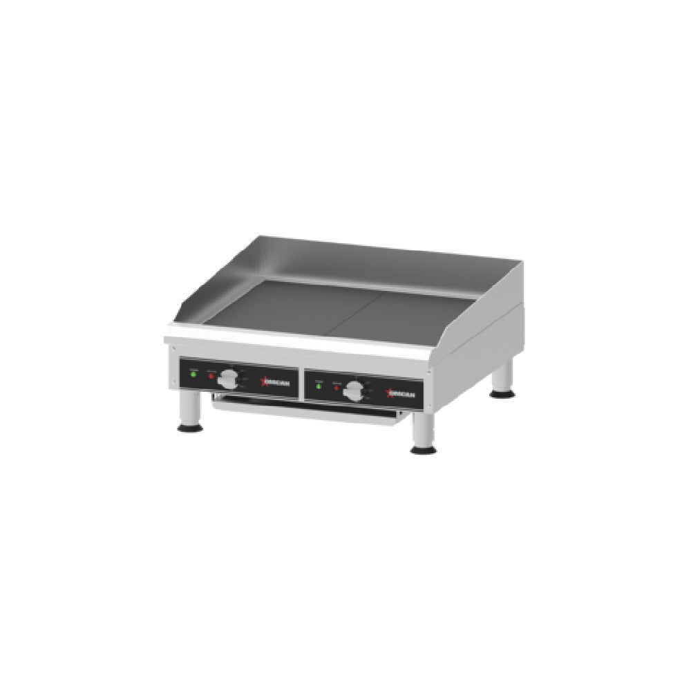 Omcan 46886 24 Inch Electric Charbroiler Griddle Countertop Cast Iron