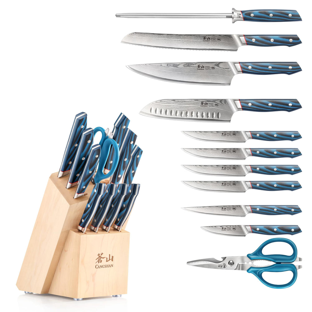 Cangshan 503916 SEAGULL Series 12-Piece Knife Block Set