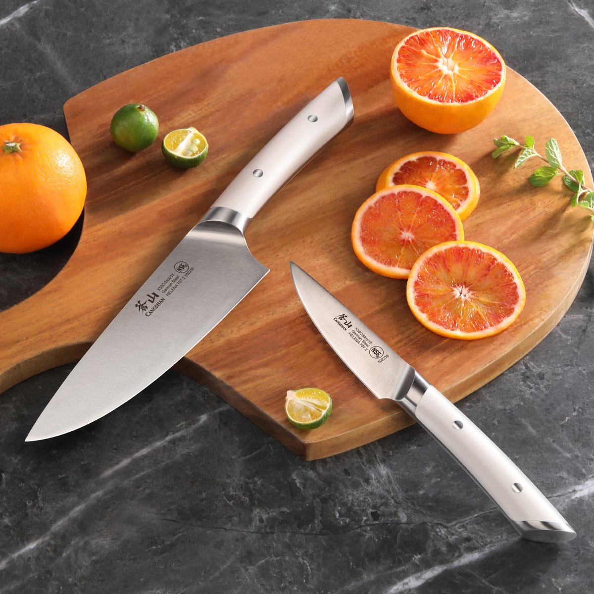 Cangshan 503374 HELENA Series 2-Piece Starter Knife Set - White