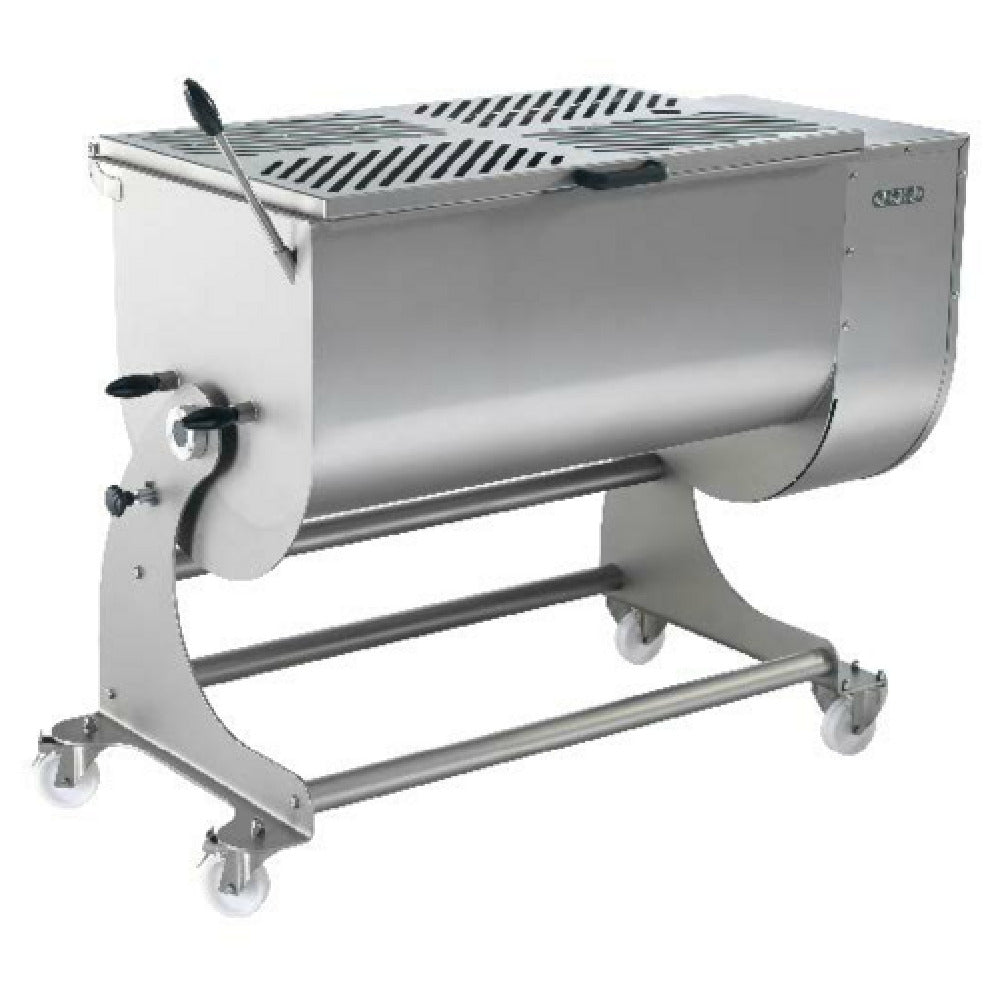 Omcan 46149 27 Inch Electric Meat Mixer Floor Model with Locking Arms