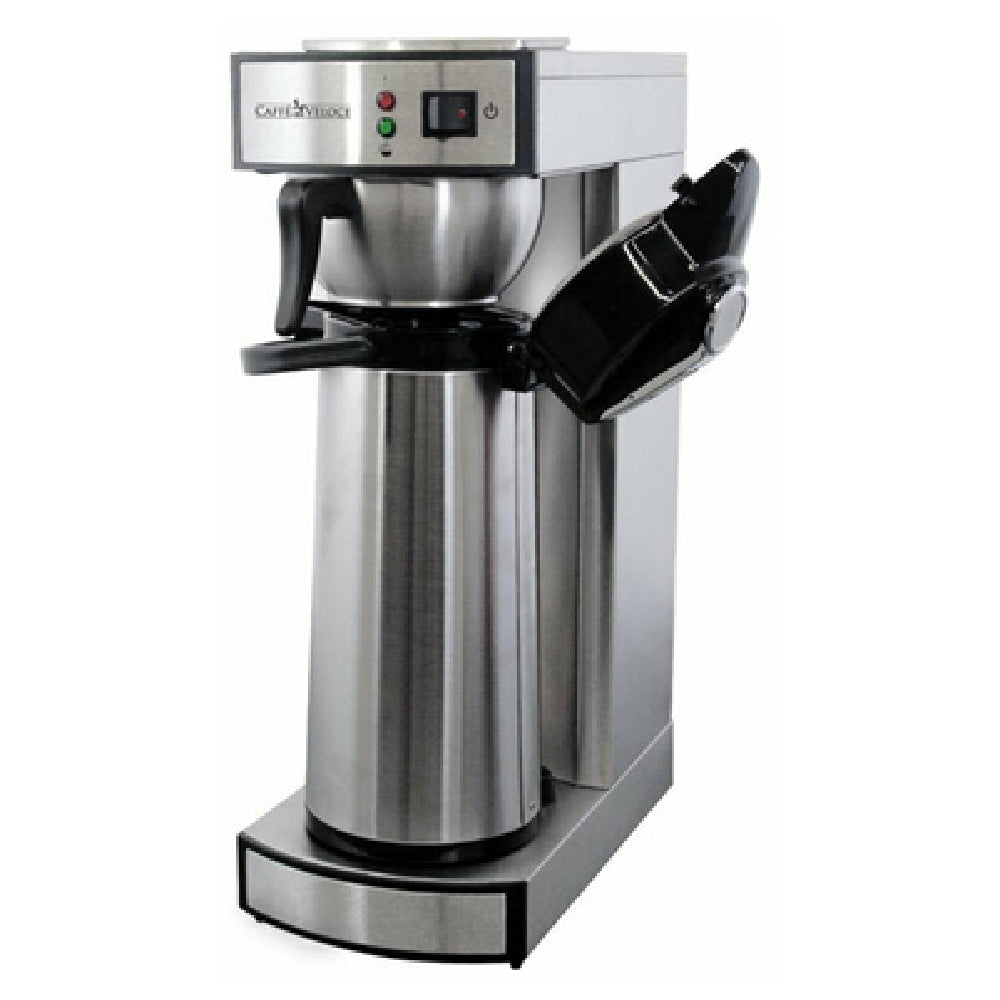 Omcan 44314 7 Inch Manual Coffee Maker with 2 Liter Air Pot Stainless Steel