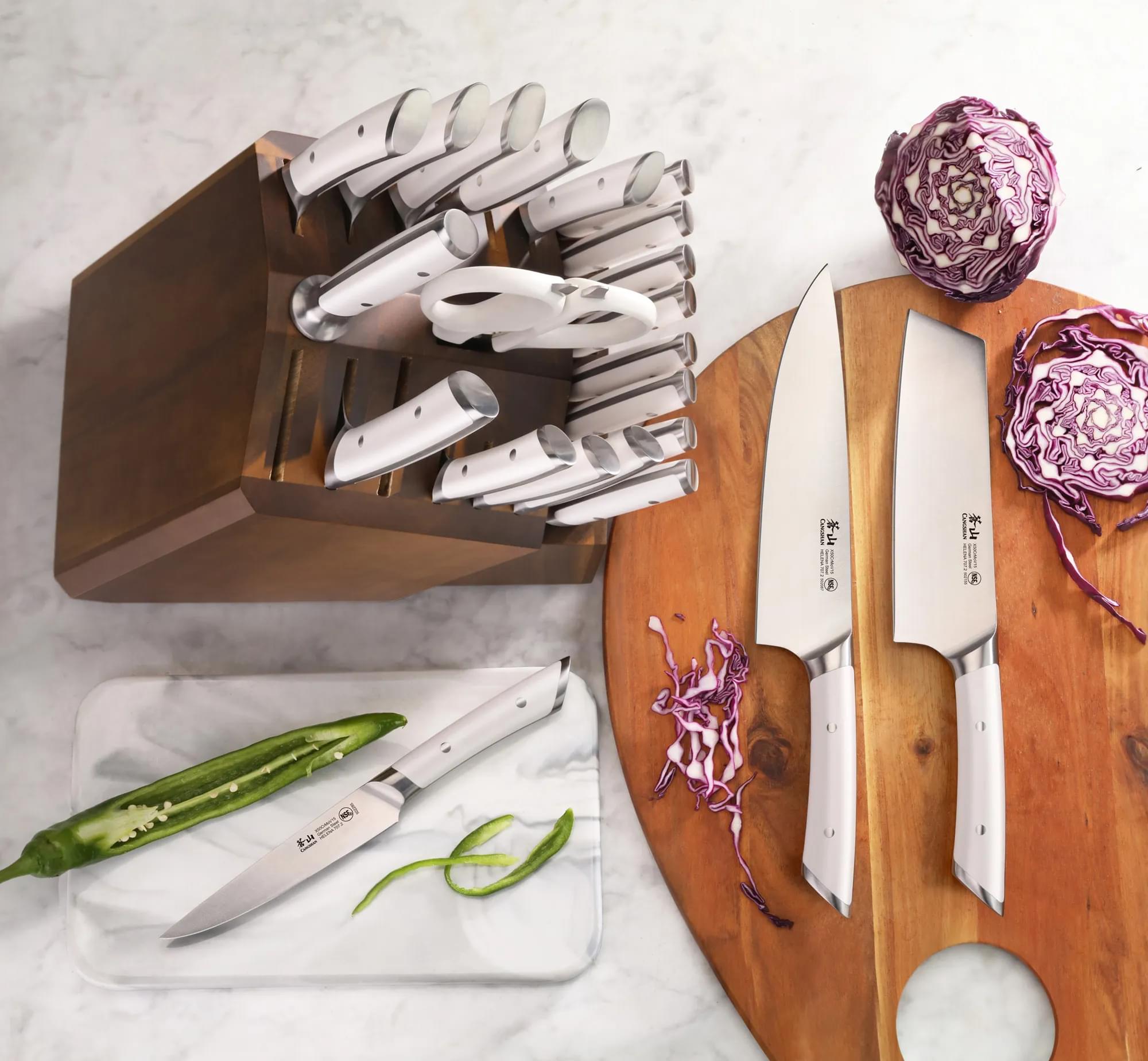 Cangshan 503336 HELENA Series 23-Piece Knife Block Set - Black / 23-Piece