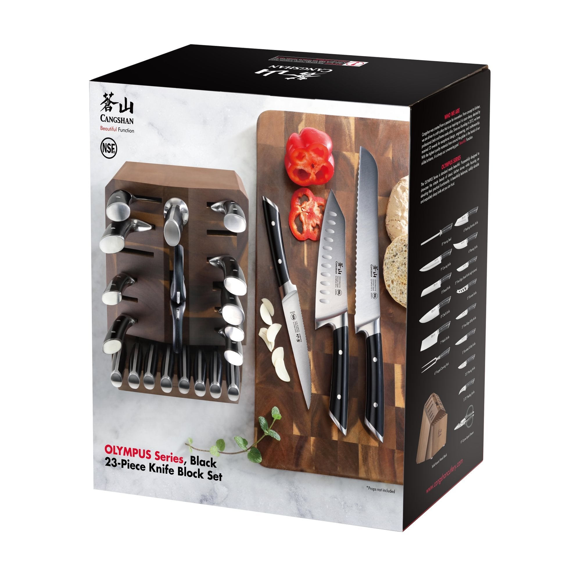 Cangshan 504203 OLYMPUS Series 23-Piece Knife Block Set