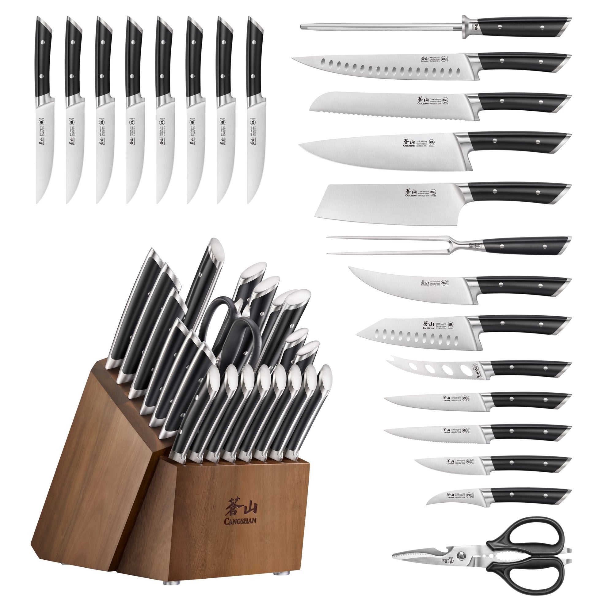 Cangshan 504203 OLYMPUS Series 23-Piece Knife Block Set