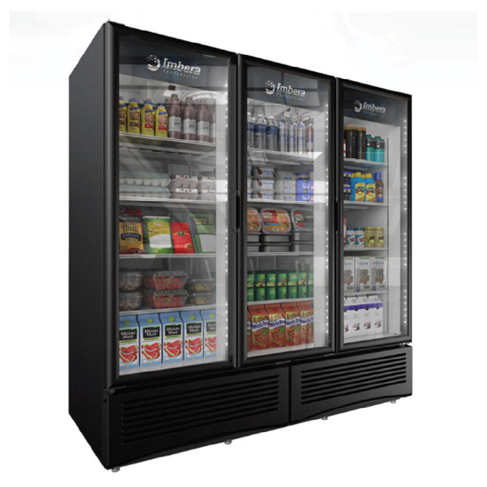 Omcan 41220 78 Inch Refrigerated Display Merchandiser Electric 71 cu ft - Three-section